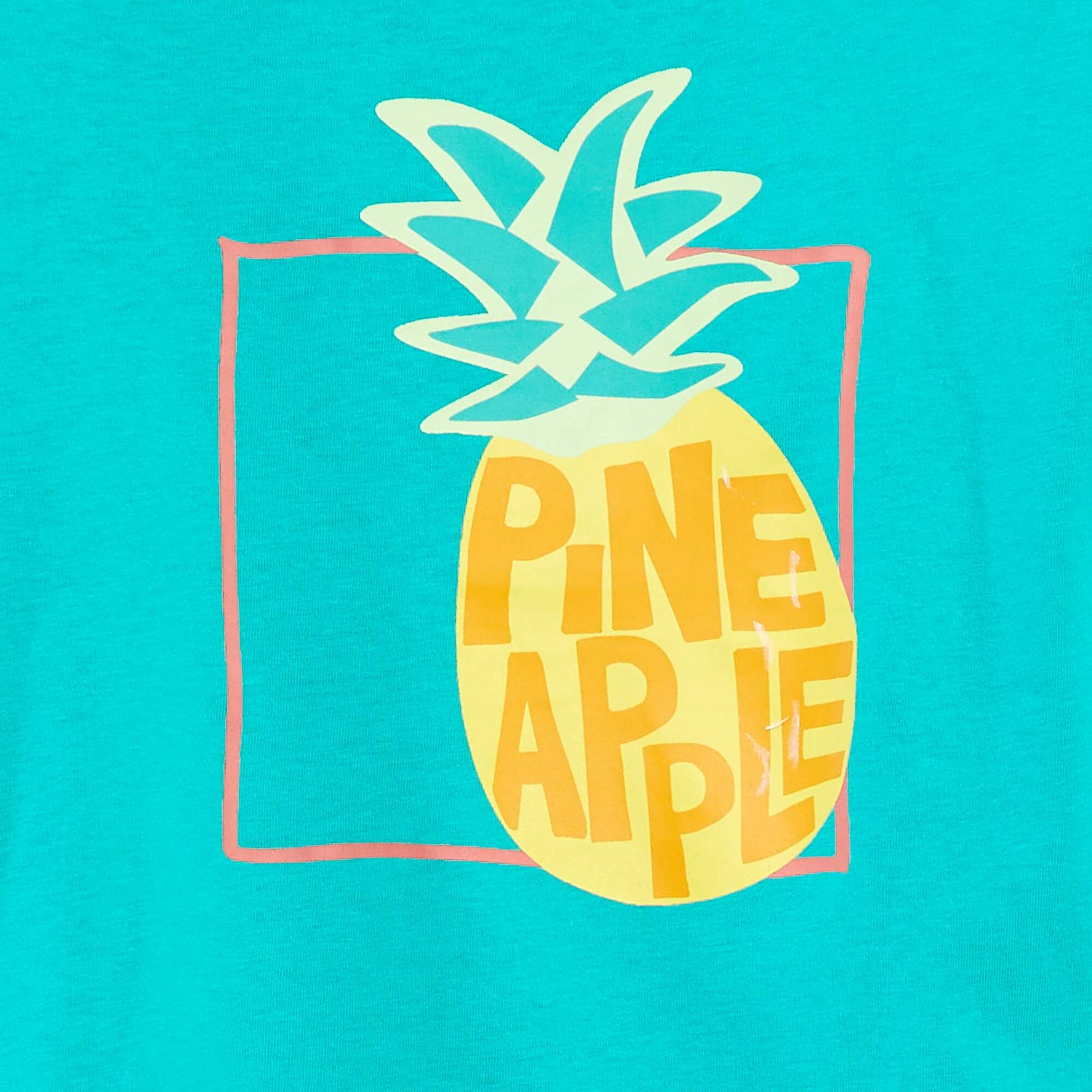 T-shirt imprimé fantaisie BLEU