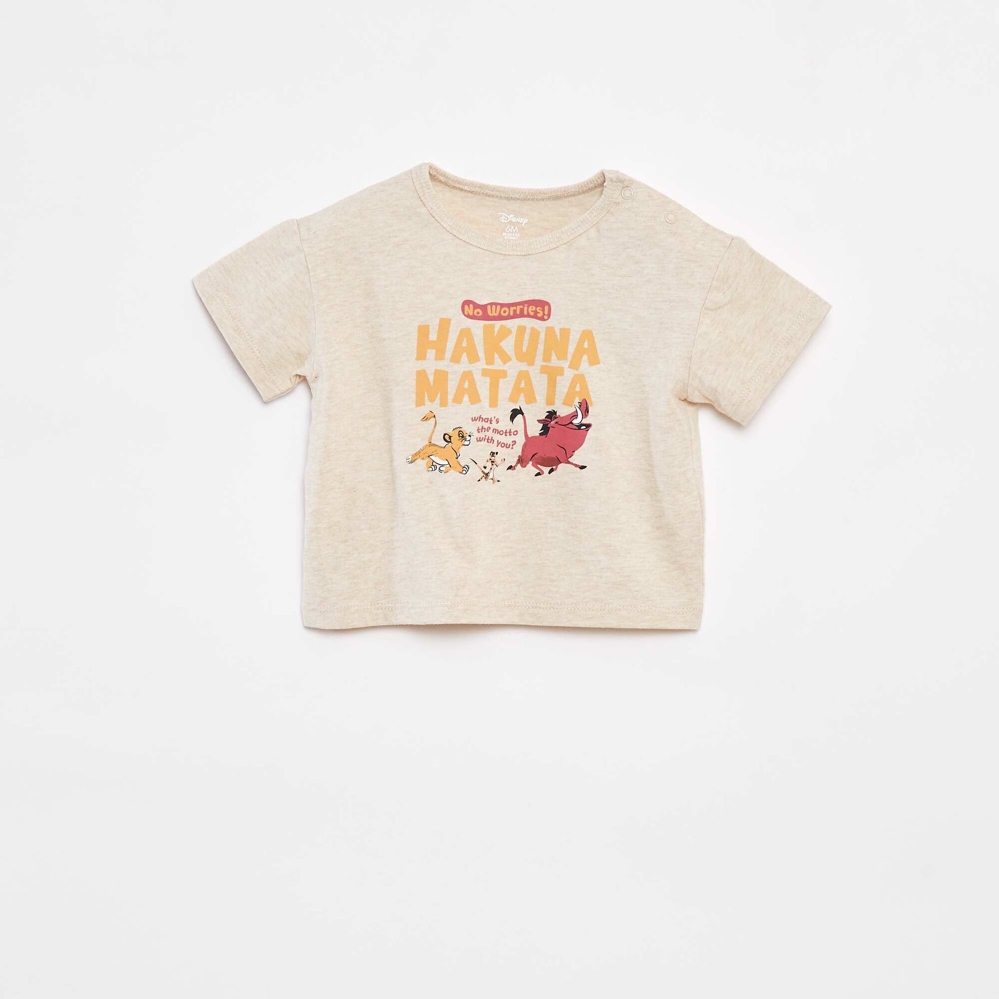 Ensemble tee-shirt + short 'Le Roi Lion' BEIGE
