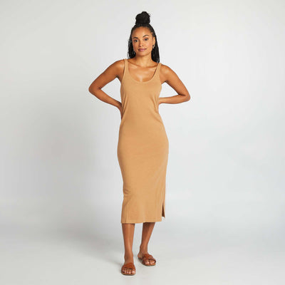 Robe longue de plage lin BEIGE