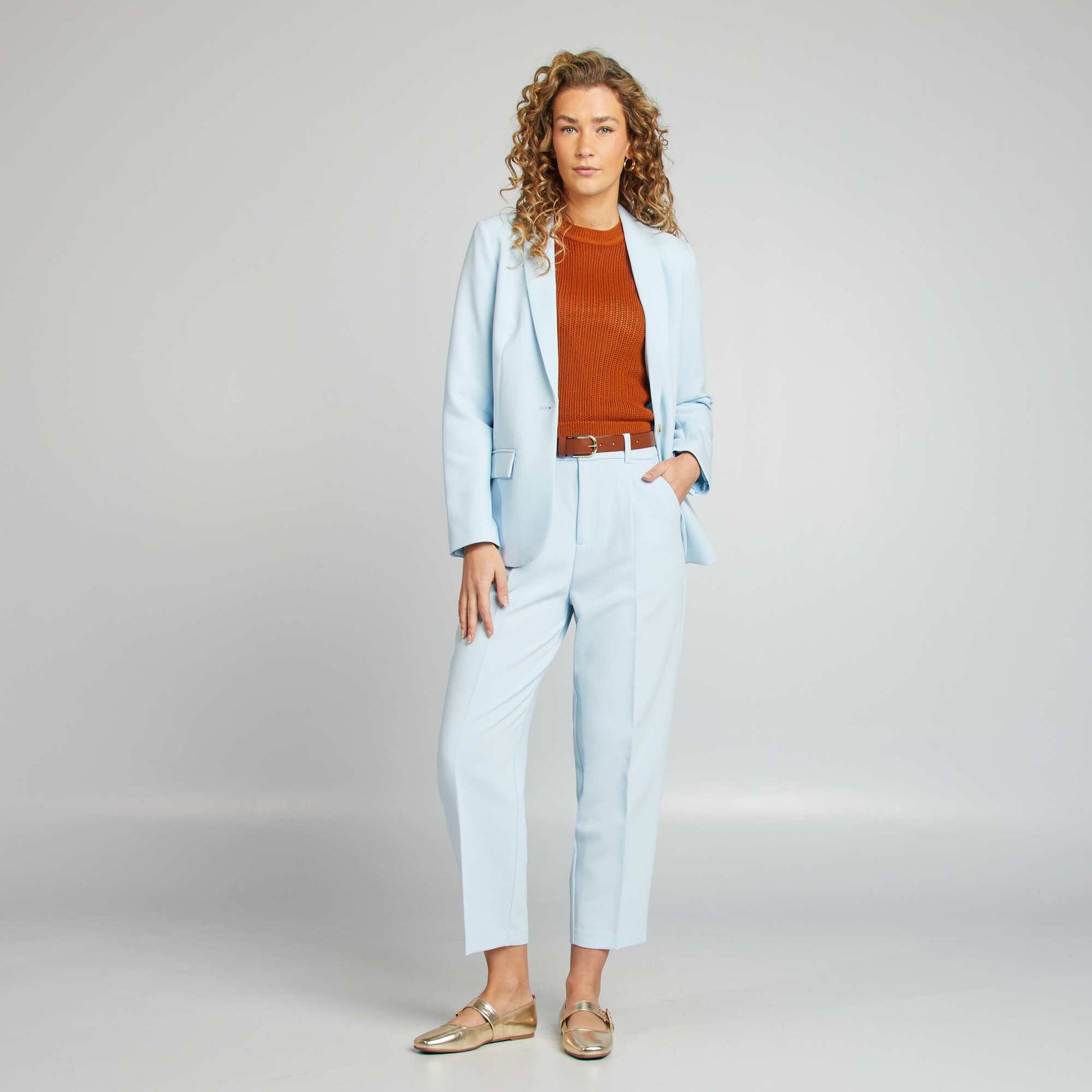 Pull en maille ajourée ORANGE