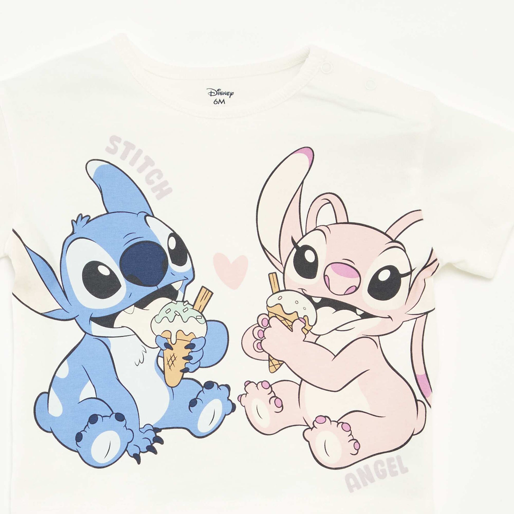 T-shirt à manches courtes avec print 'Disney' BLANC