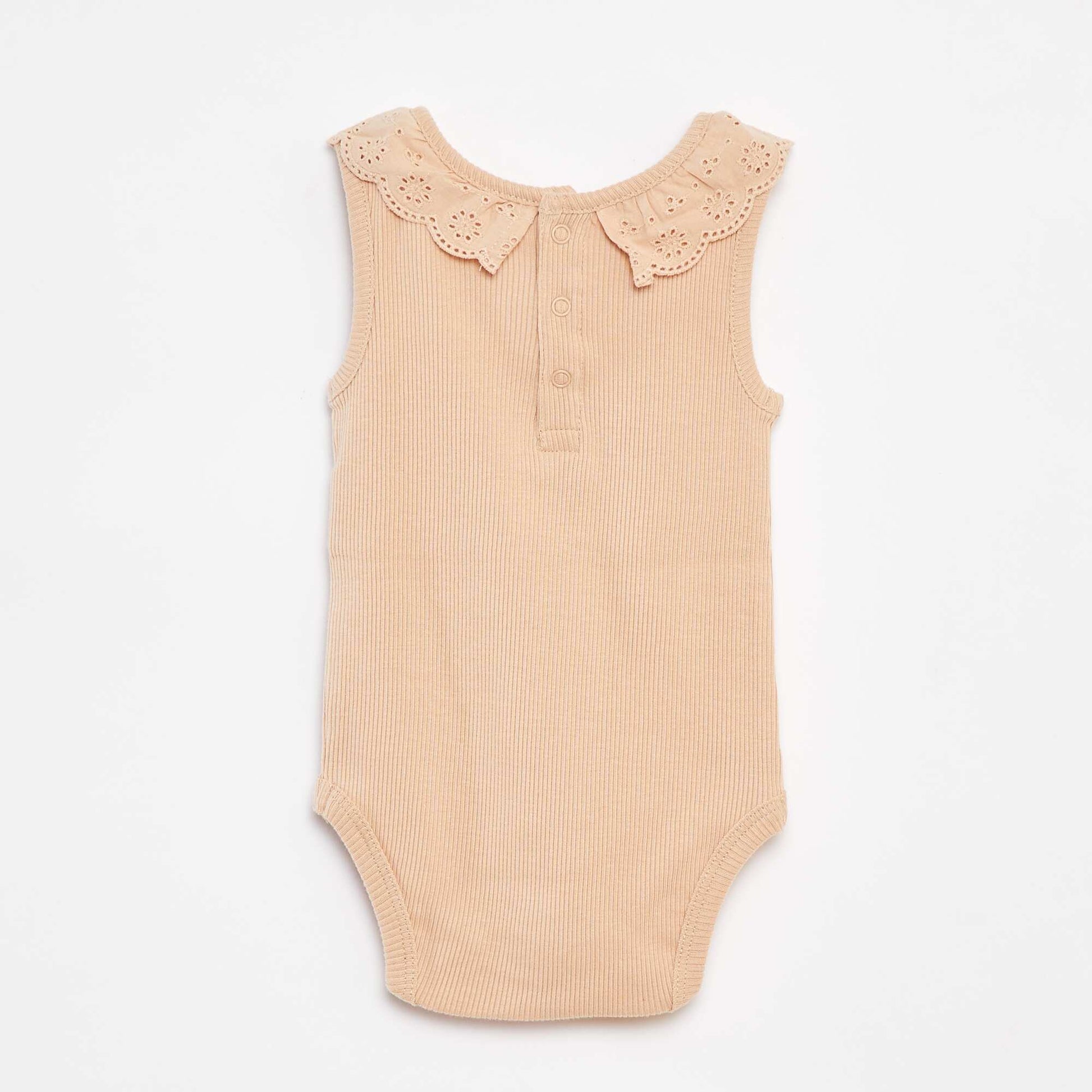 Body côtelé avec col brodé 'Disney' BEIGE