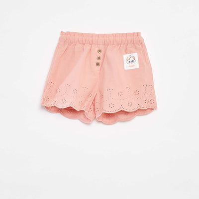Short en voile de coton avec broderie anglaise 'Disney' ROSE