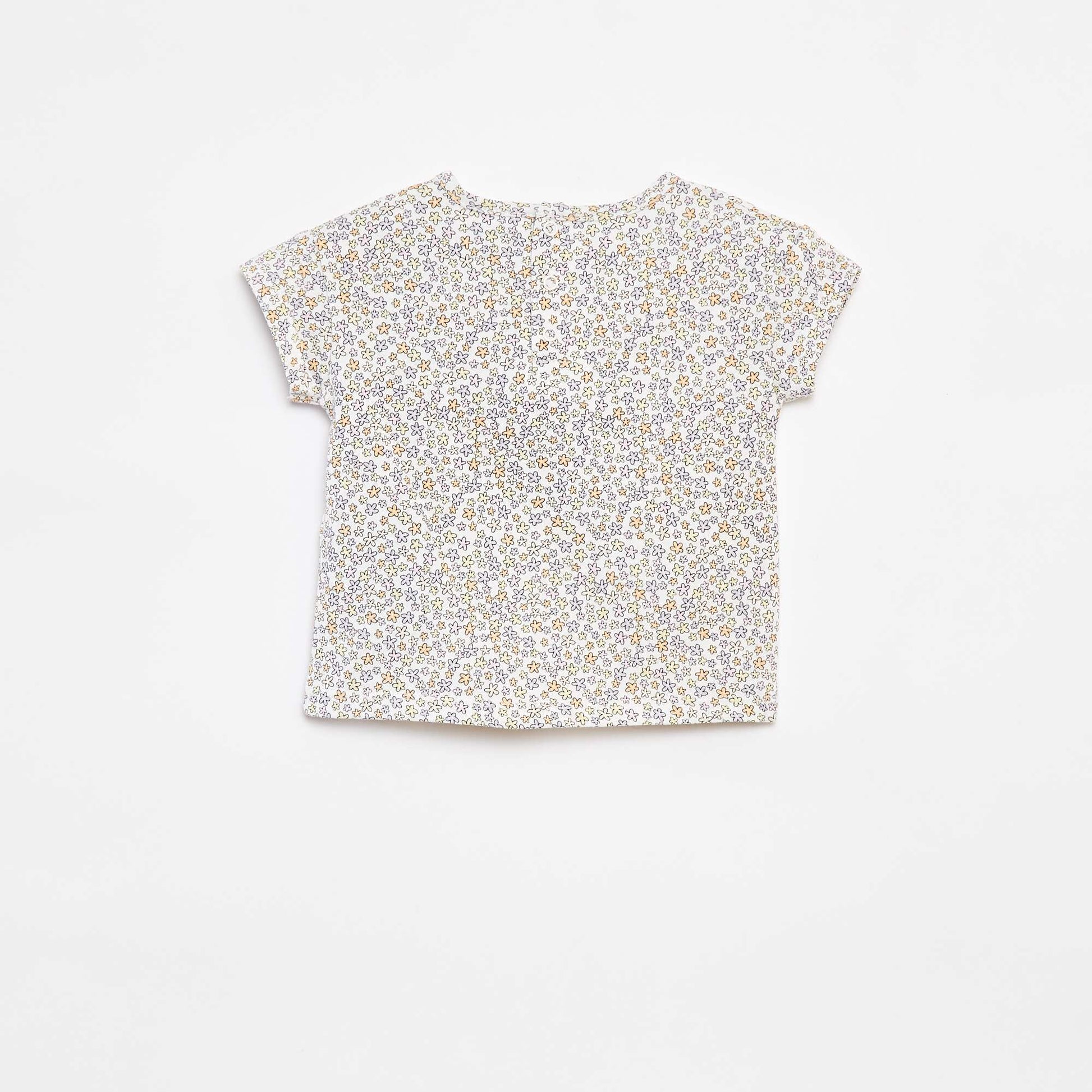 Ensemble tee-shirt + salopette en denim 'Minnie' BLANC