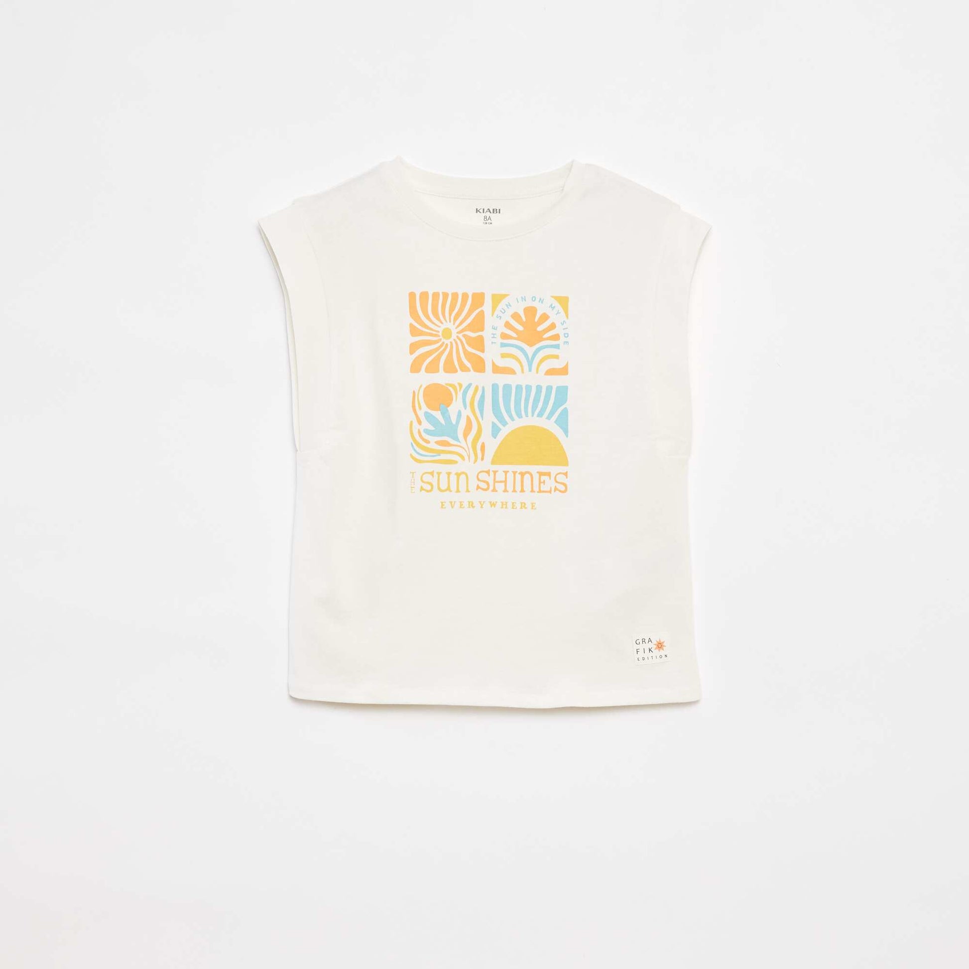 T-shirt sans manches - Grafik Edition BLANC
