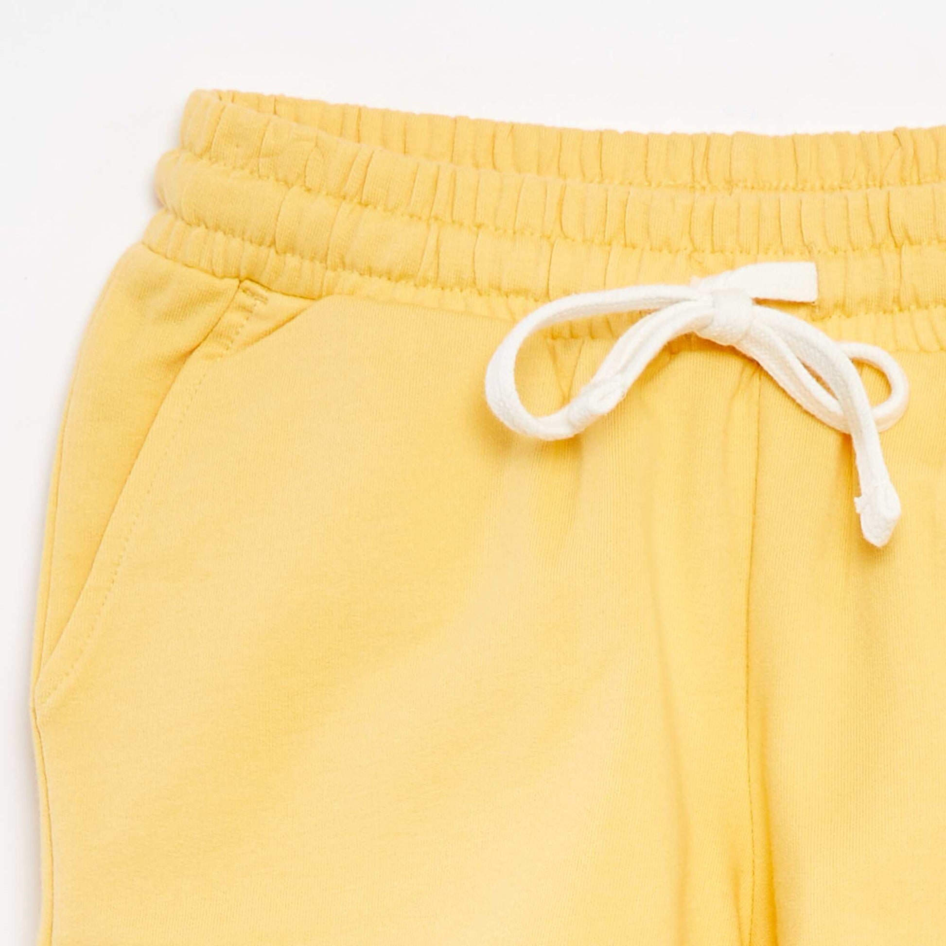 Short en molleton imprimé - Grafik Edition JAUNE
