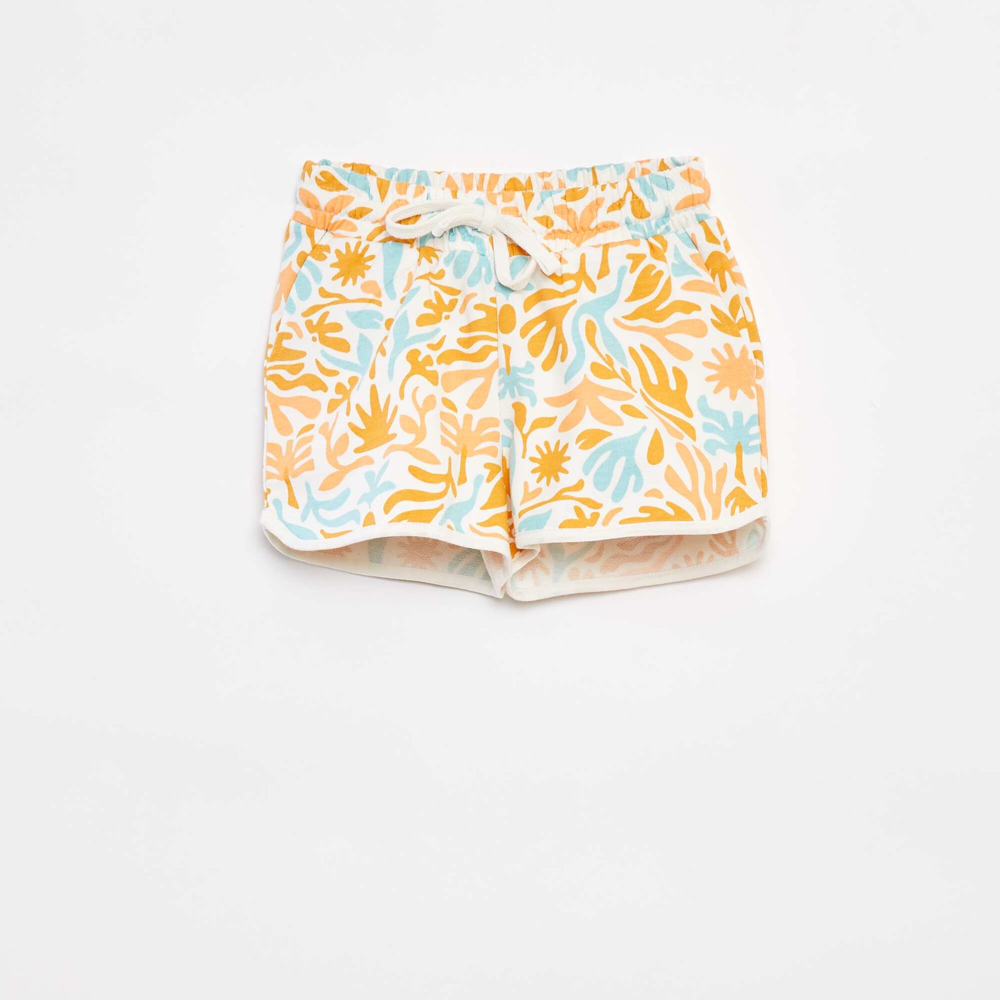 Short en molleton imprimé - Grafik Edition BLANC