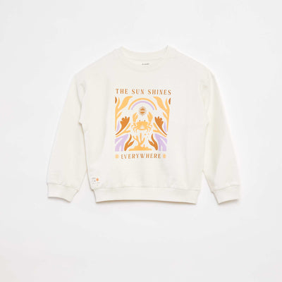 Sweat à col rond imprimé - Grafik Edition BLANC