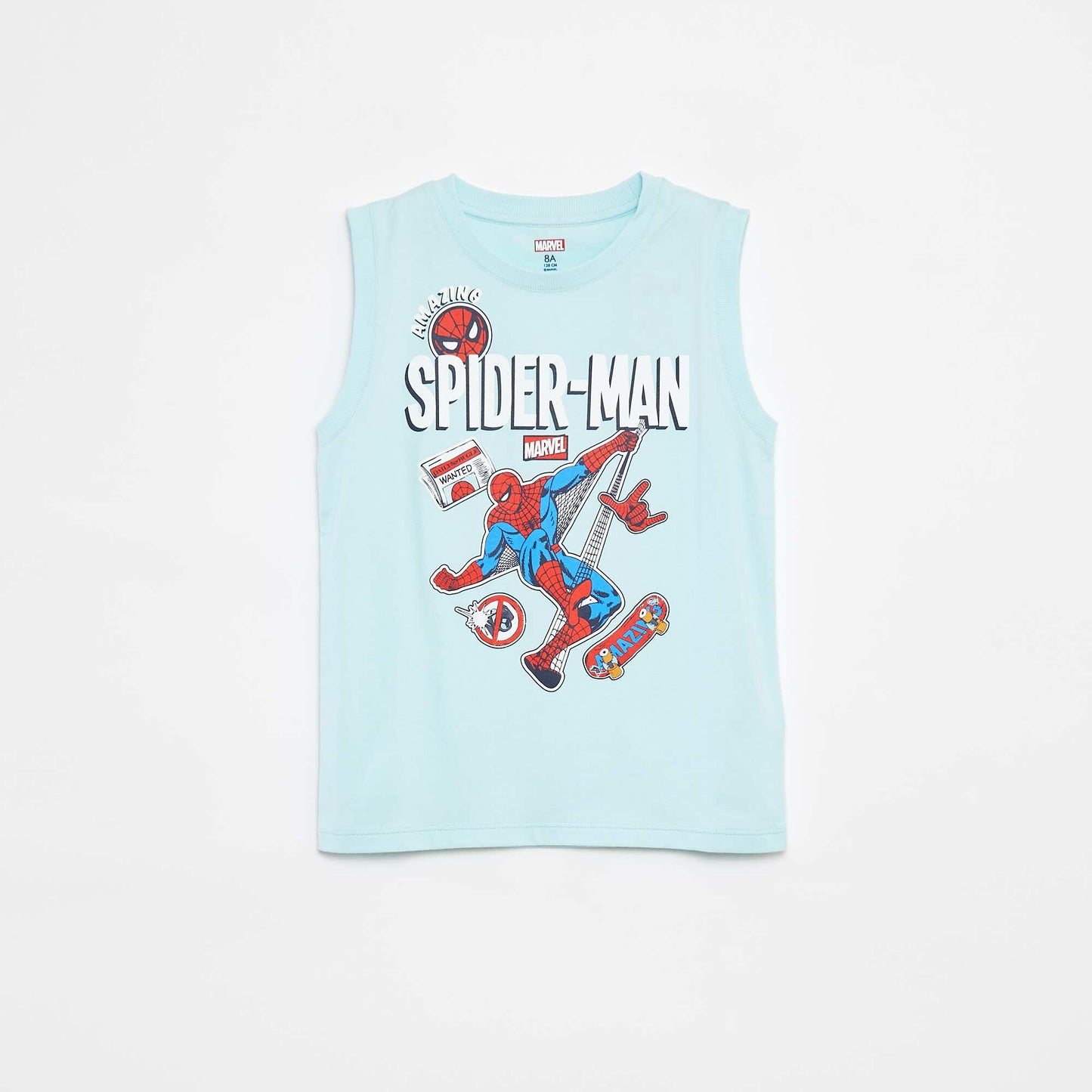 Pyjama court t-shirt sans manches + short 'Spiderman' 'Marvel' - 2 pièces BLEU