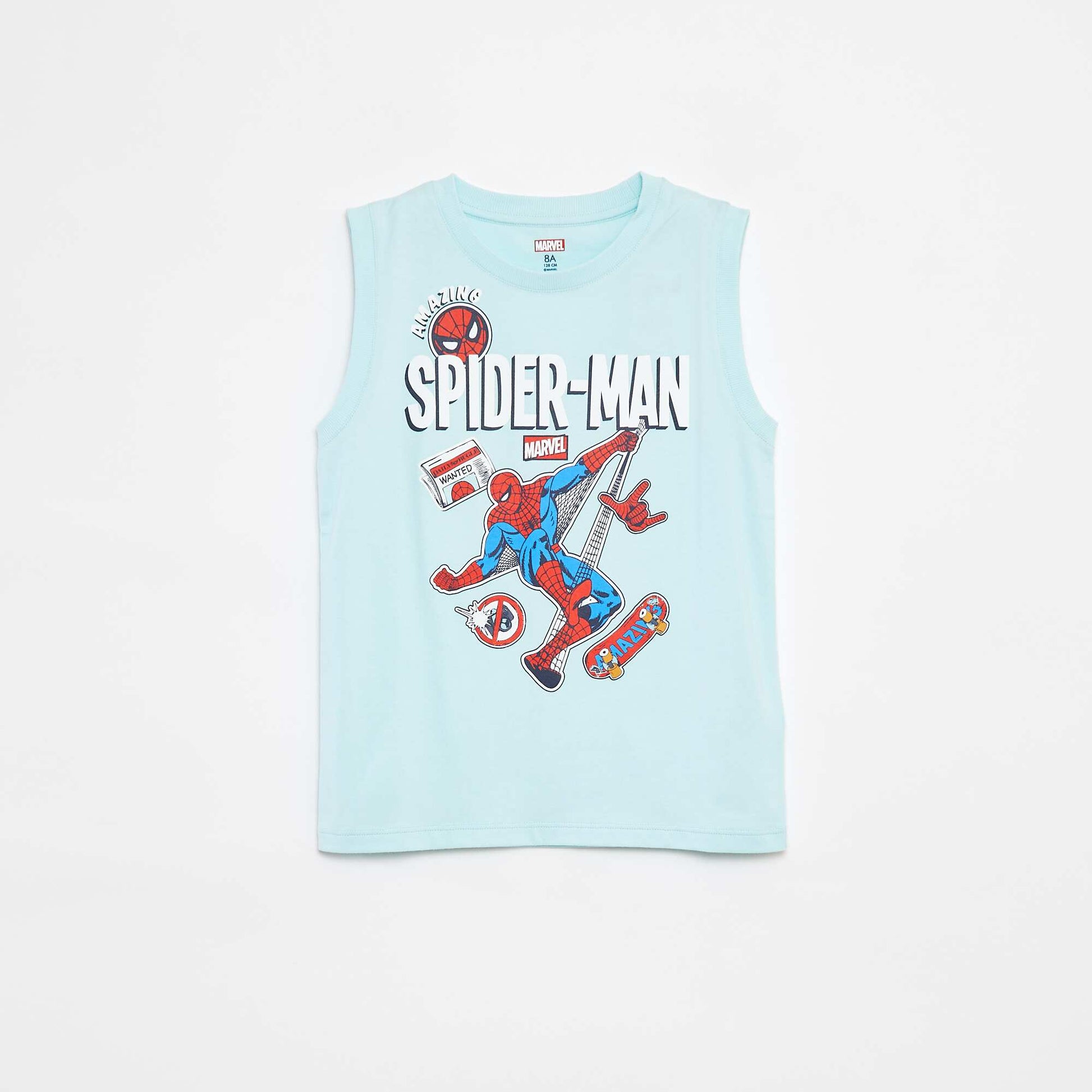 Pyjama court t-shirt sans manches + short 'Spiderman' 'Marvel' - 2 pièces BLEU