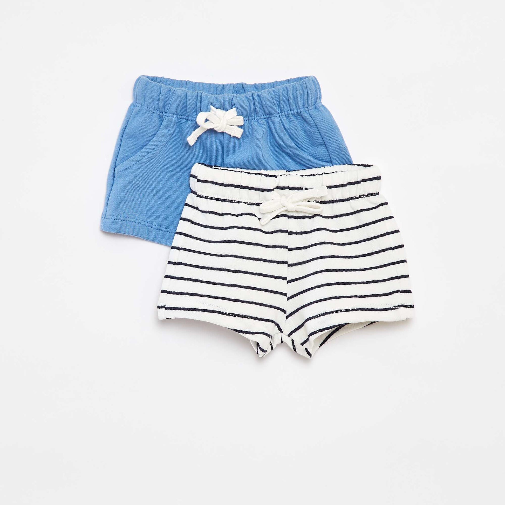 Lot de 2 shorts avec cordons BLANC