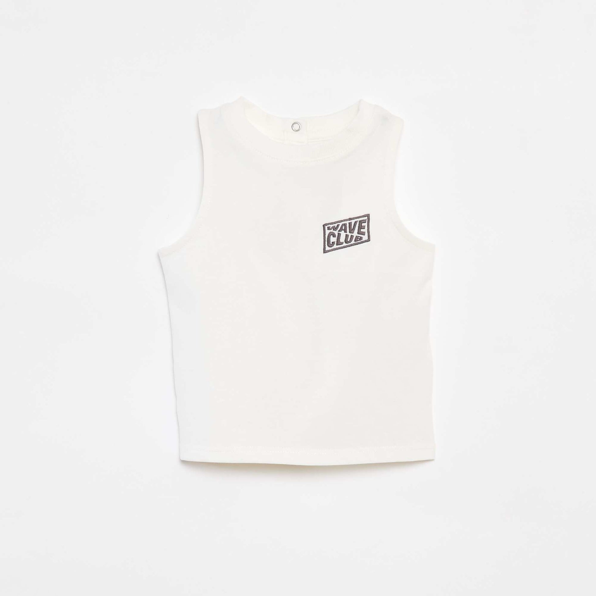 Débardeur avec broderie BLANC
