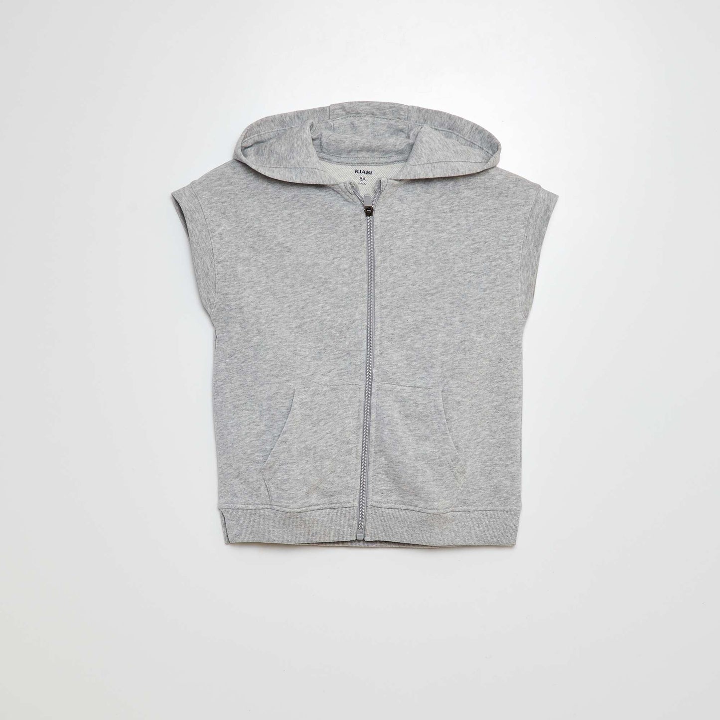 Sweat zippé sans manches GRIS