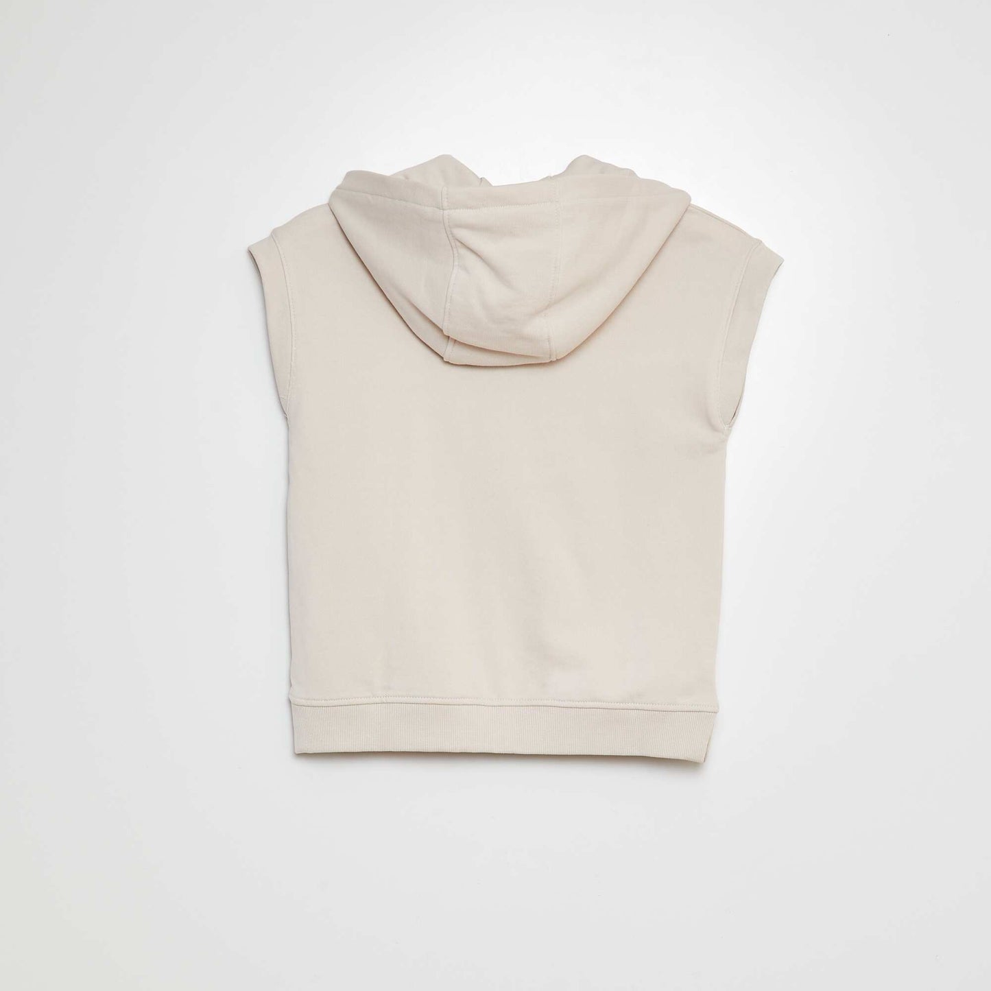 Sweat zippé sans manches BEIGE