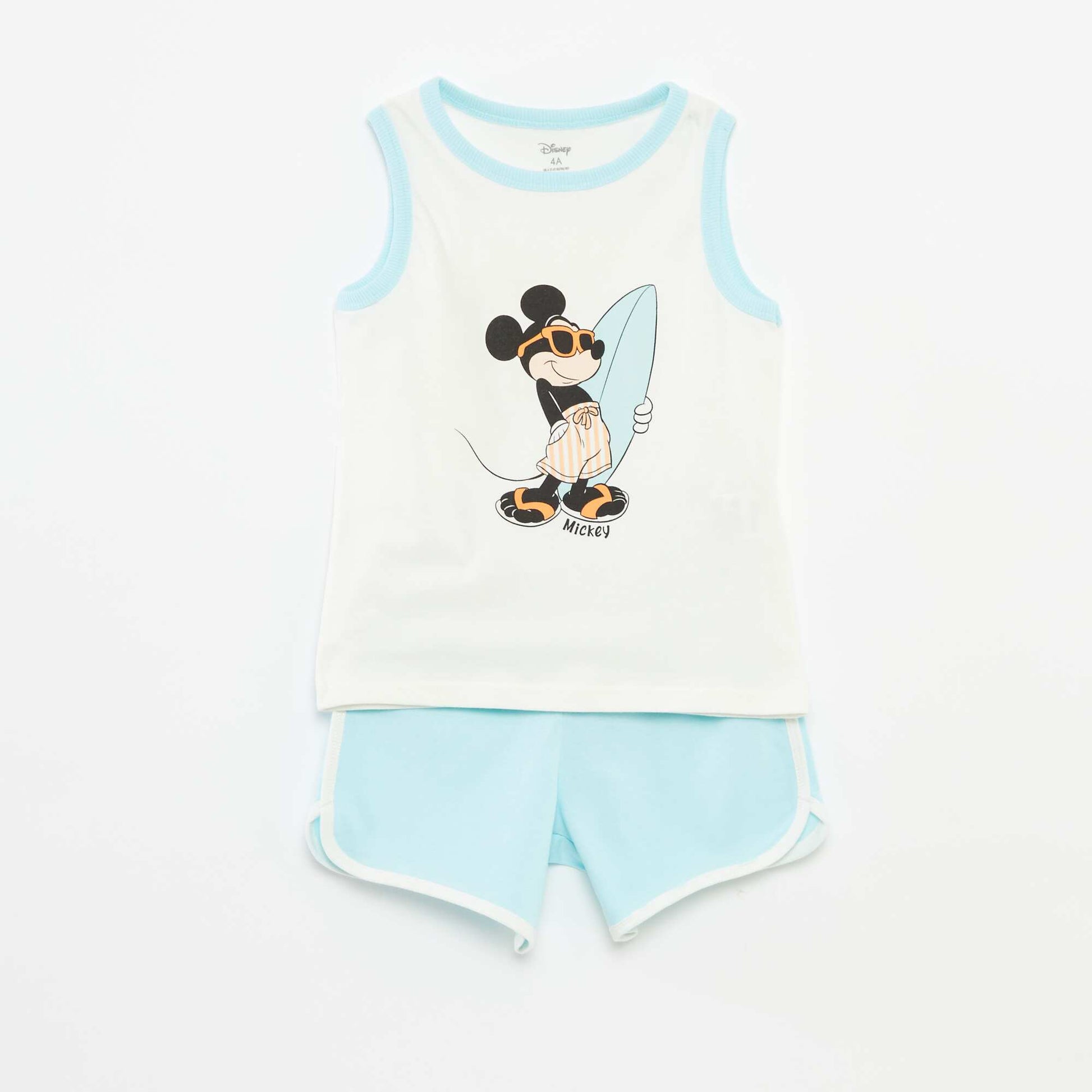 Ensemble pyjama court 'Mickey' - 2 pièces BLANC