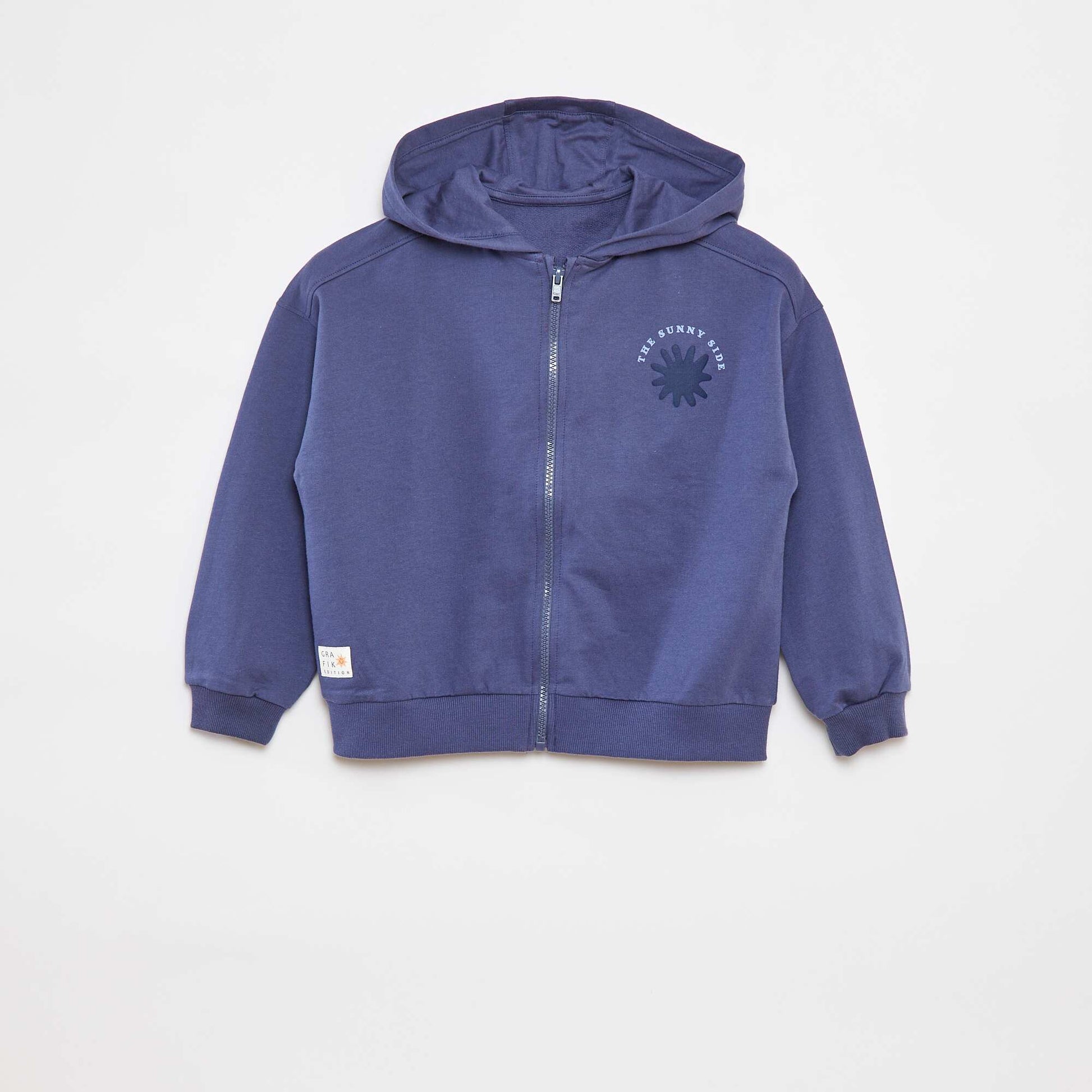 Sweat zippé à capuche - Grafik Edition BLEU