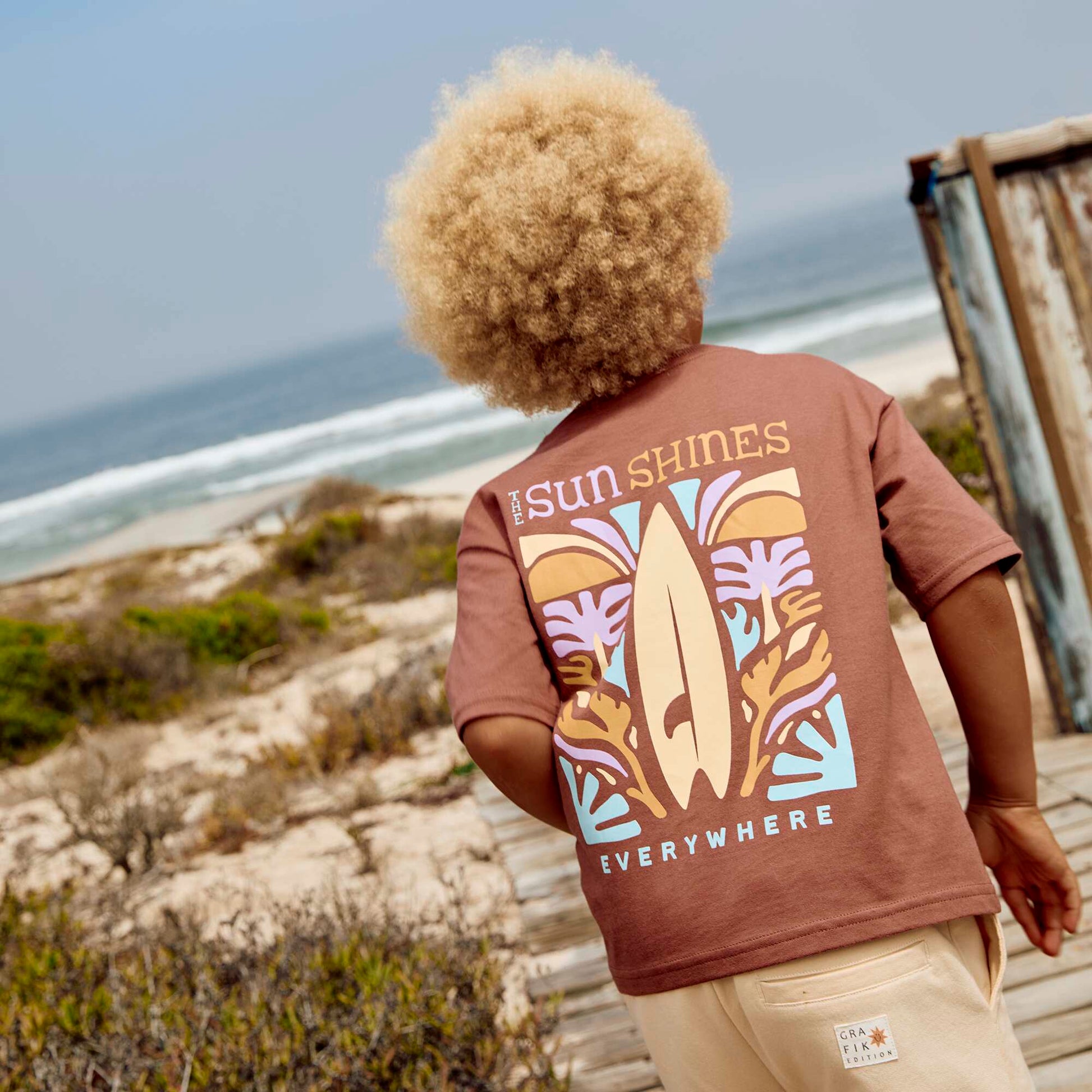 T-shirt à manches courtes - Grafik Edition MARRON