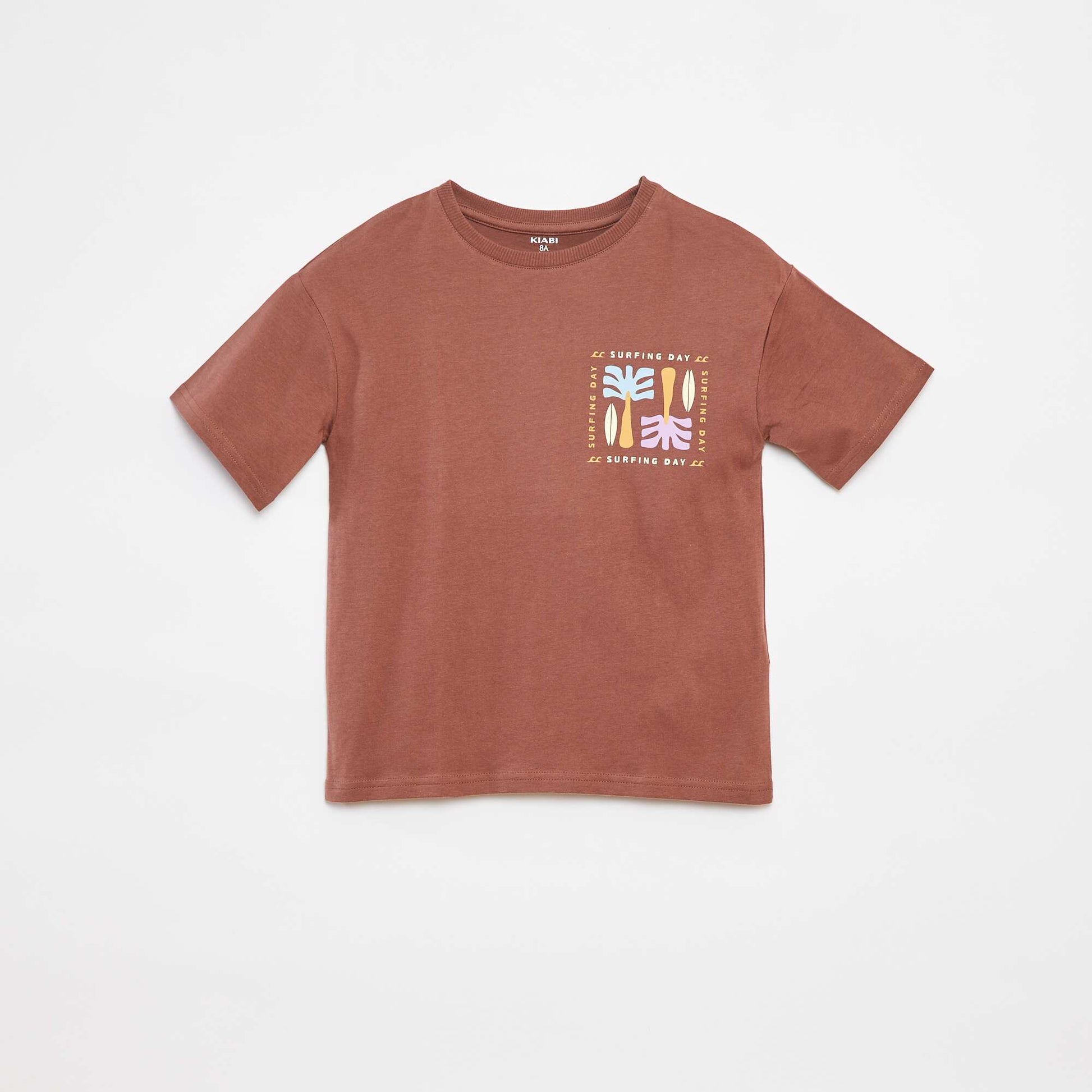 T-shirt à manches courtes - Grafik Edition MARRON