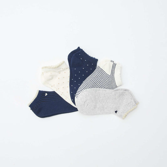 Chaussettes invisibles fantaisies BLANC