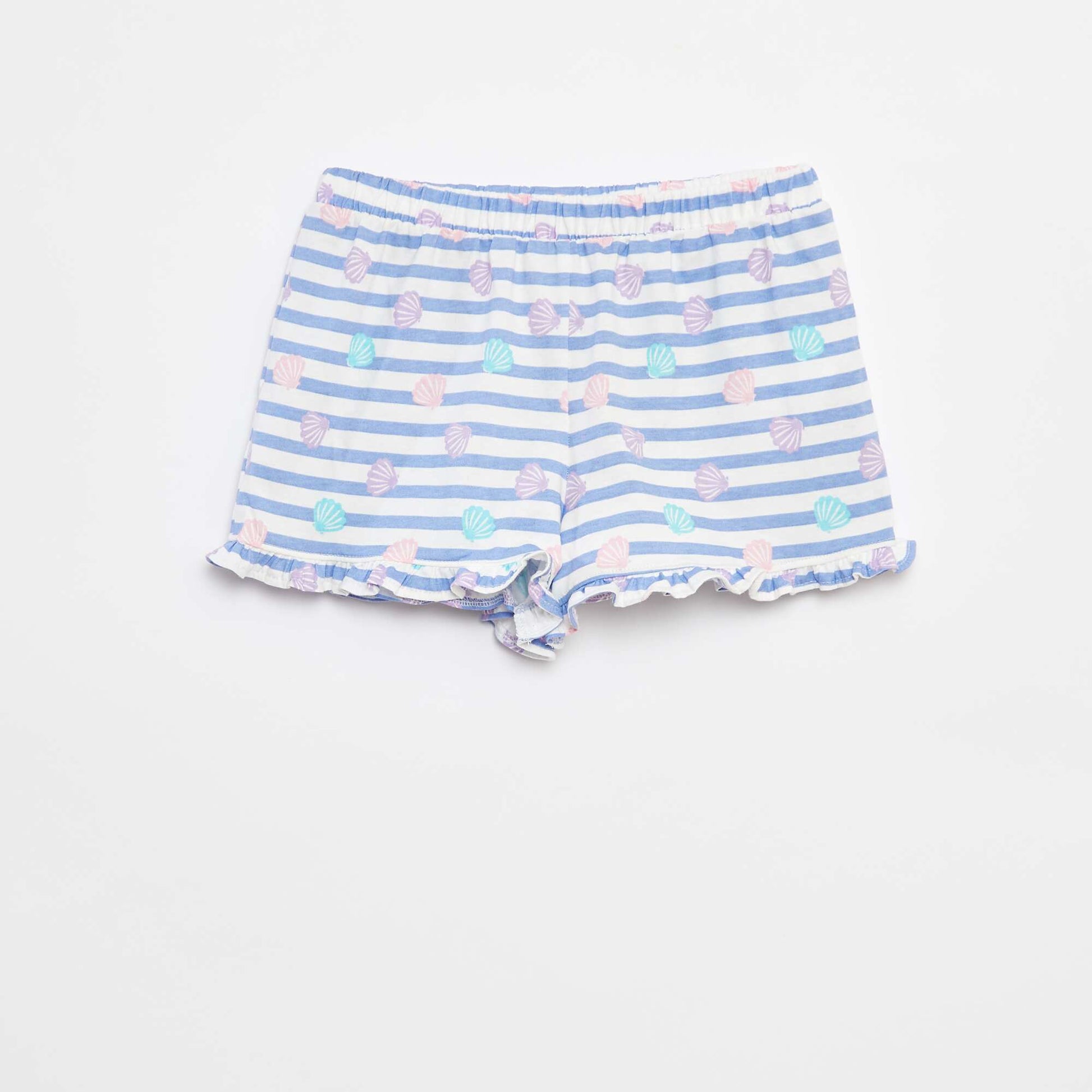 Lot de 2 shorts volantés BLEU