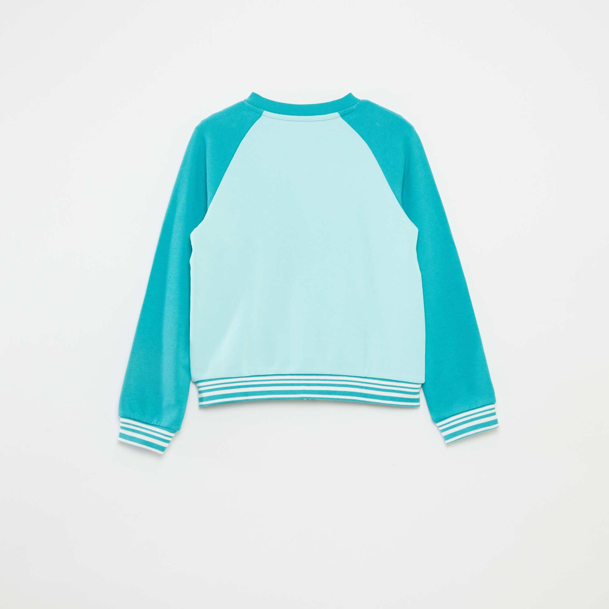 Sweat zippé à col rond BLEU