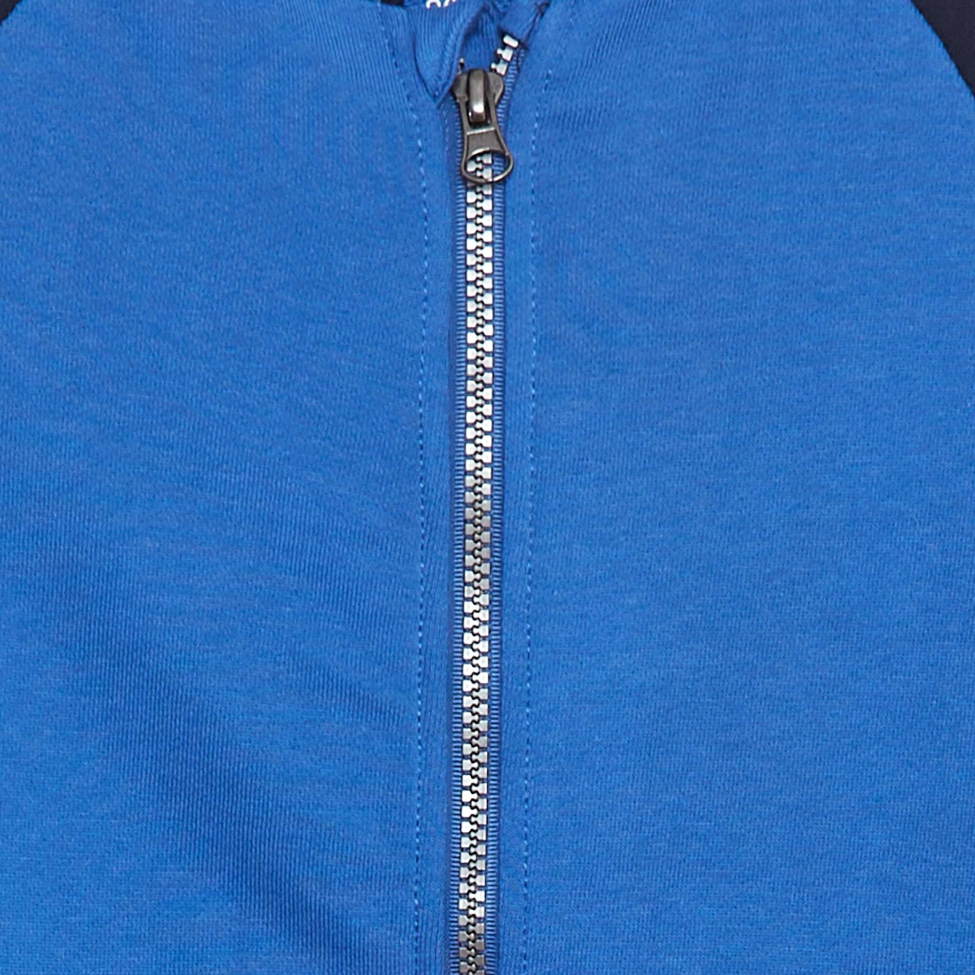 Sweat zippé à col rond BLEU