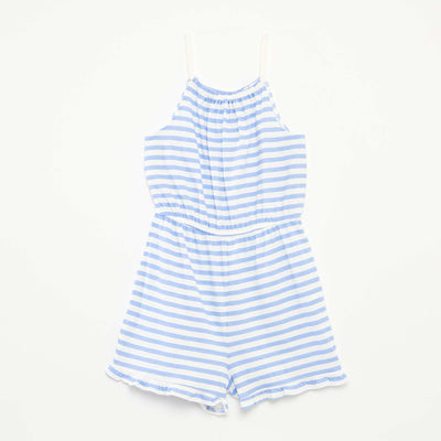 Combishort à bretelles avec imprimé BLEU