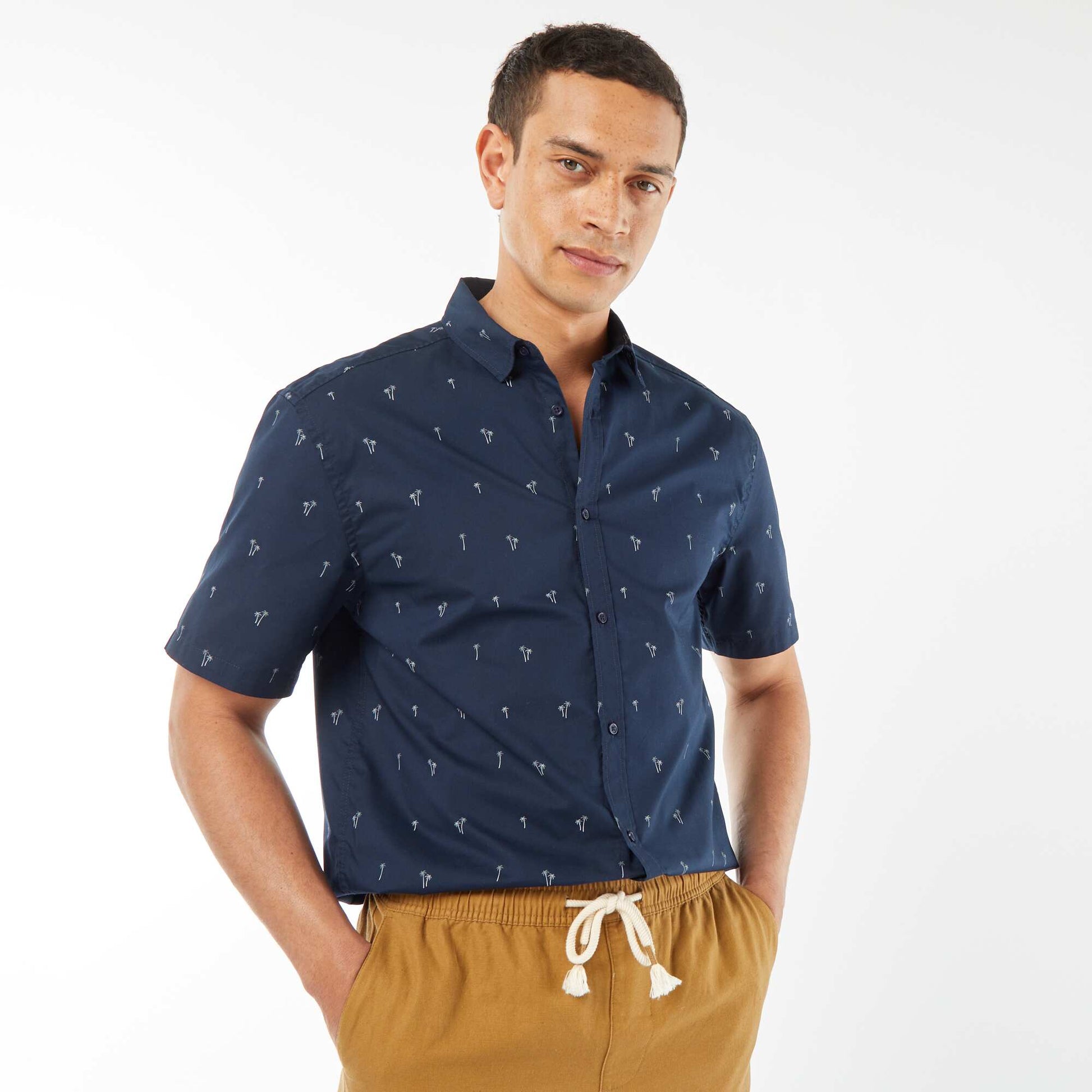 Chemise droite à manches courtes MARINE