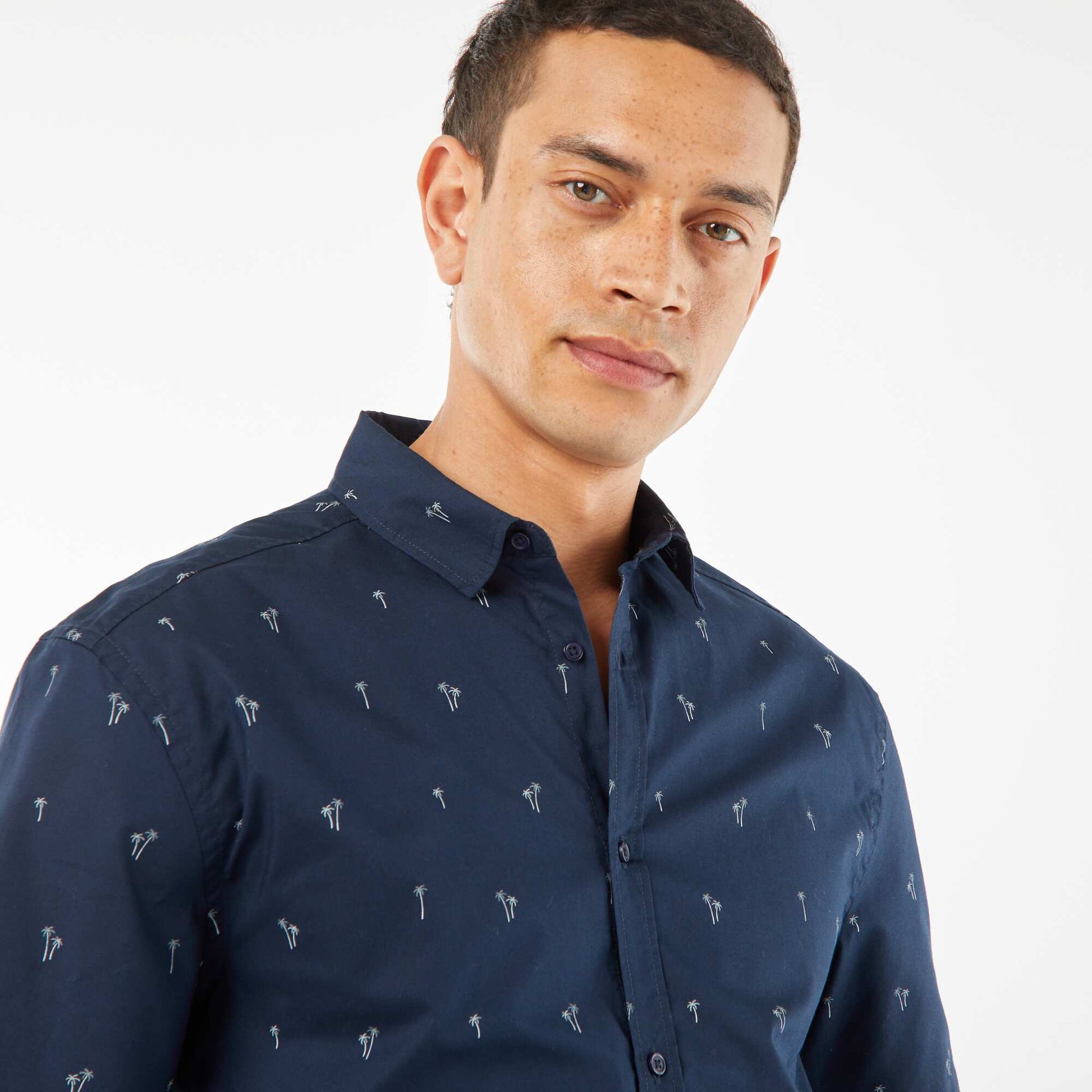 Chemise droite à manches courtes MARINE