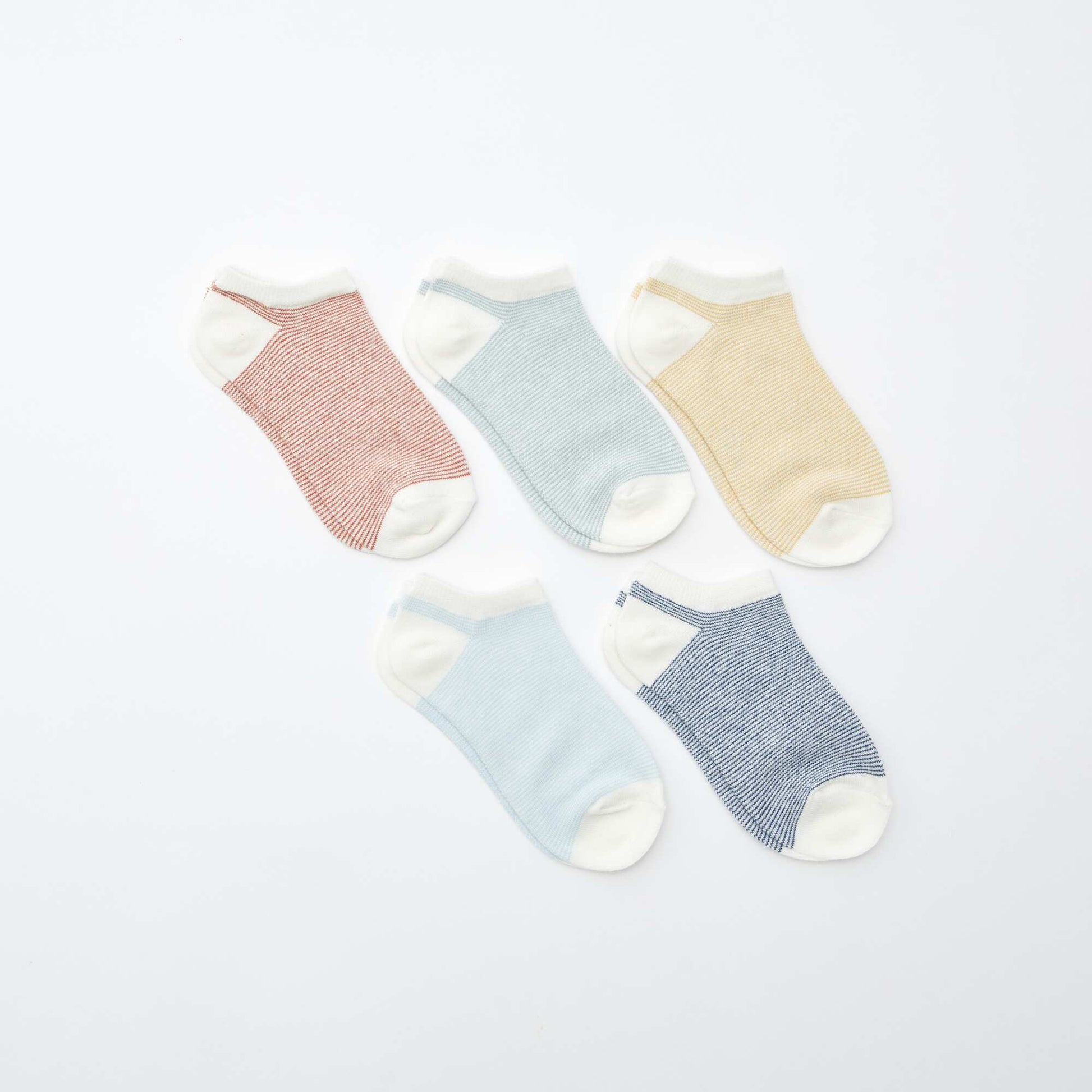 Lot de chaussettes invisibles imprimées ORANGE