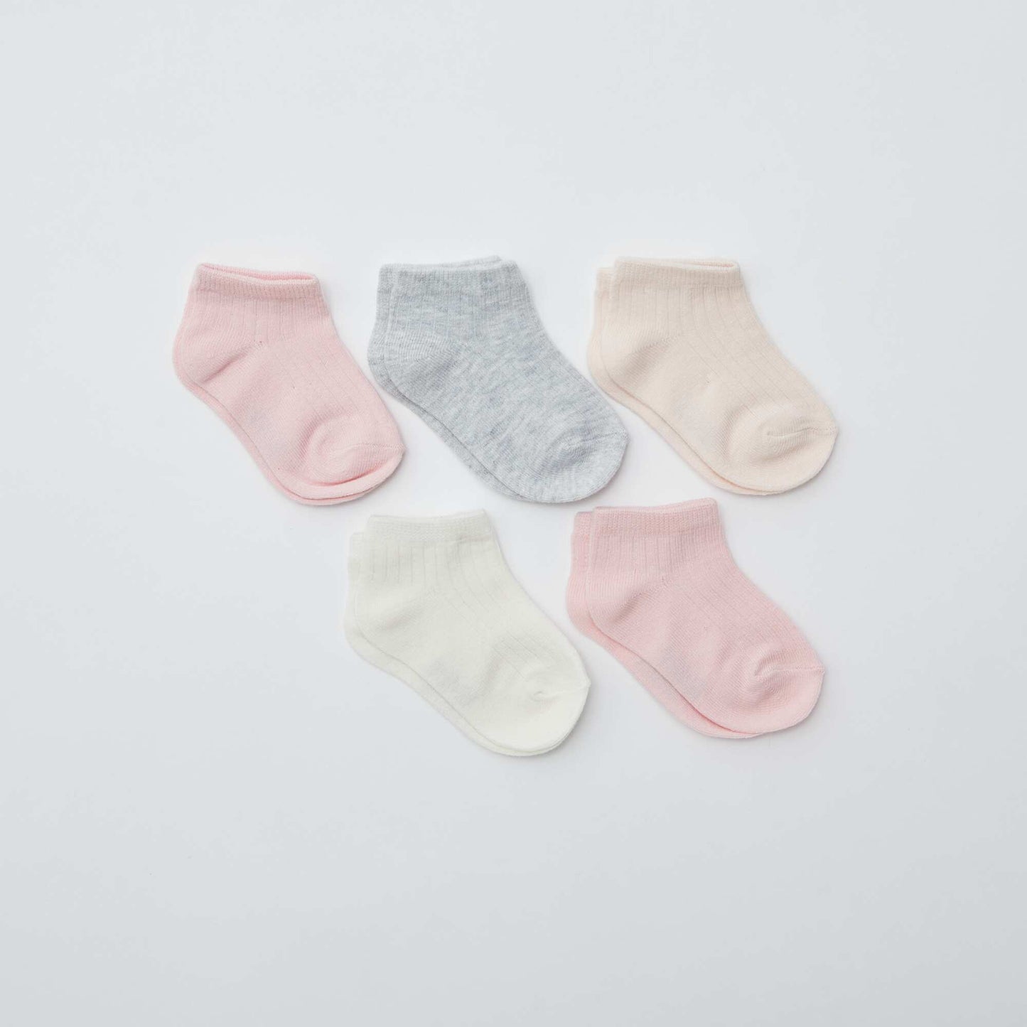 Lot de 5 paires de chaussettes invisibles ROSE