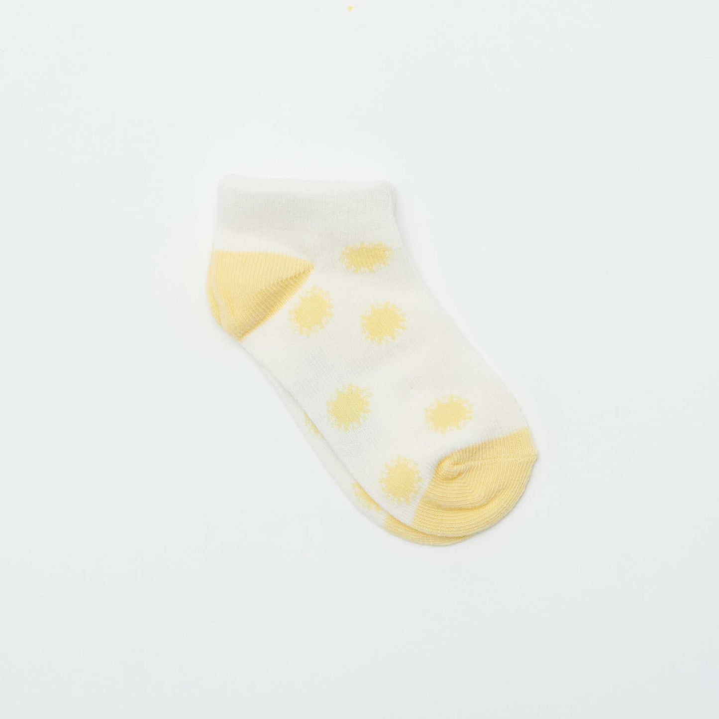 Lot de 5 paires de chaussettes invisibles JAUNE SOLEIL