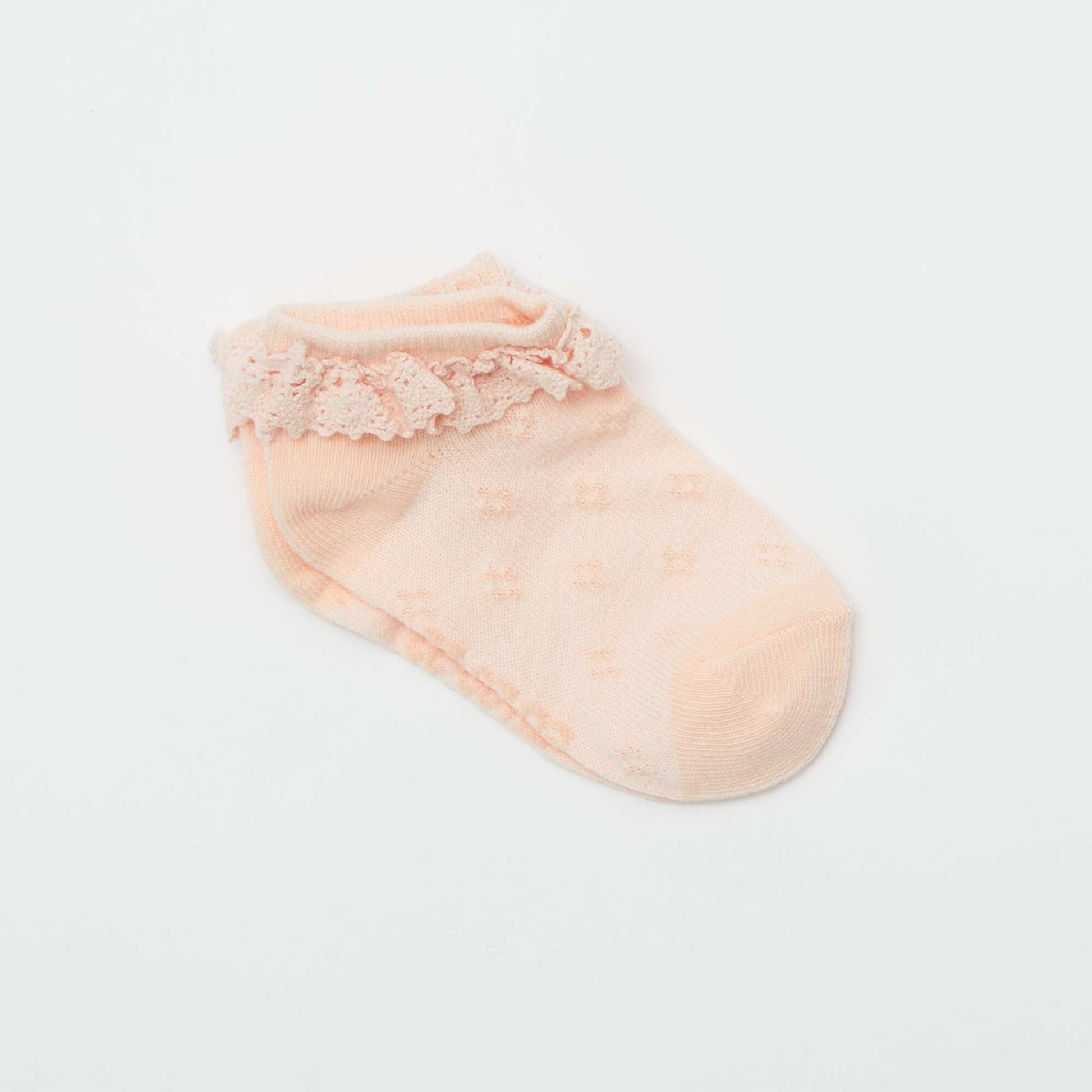 Lot de 3 paires de chaussettes volantées ROSE/GRIS