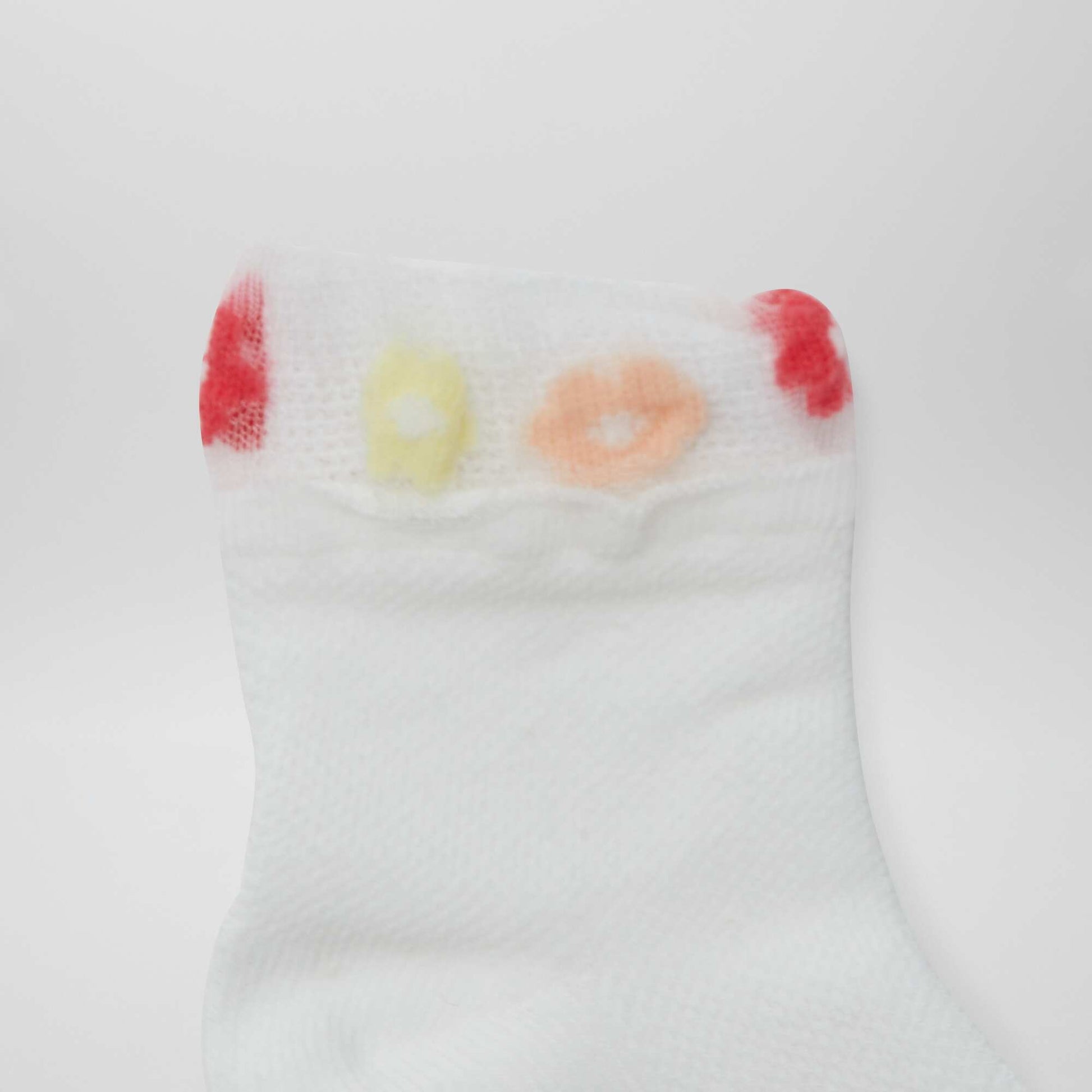 Chaussettes fantaisies en maille - lot de 3 BLANC