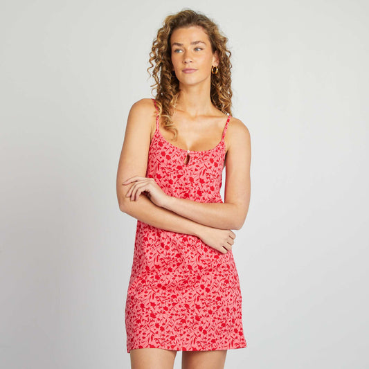 Chemise de nuit à fines bretelles ROSE