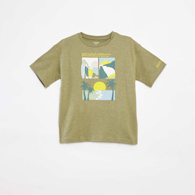 T-shirt à manches courtes avec imprimé KAKI