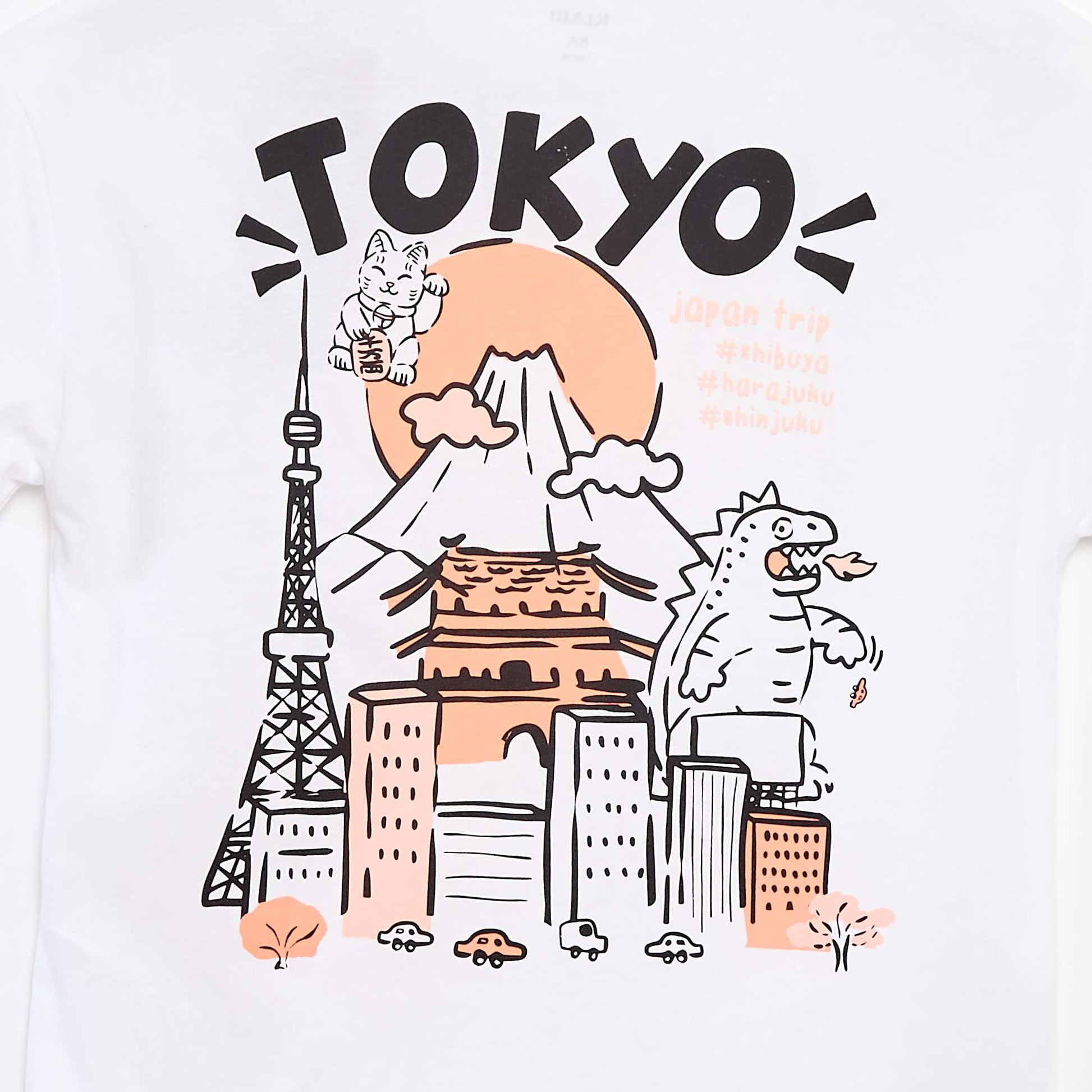 T-shirt loose avec poche poitrine BLANC