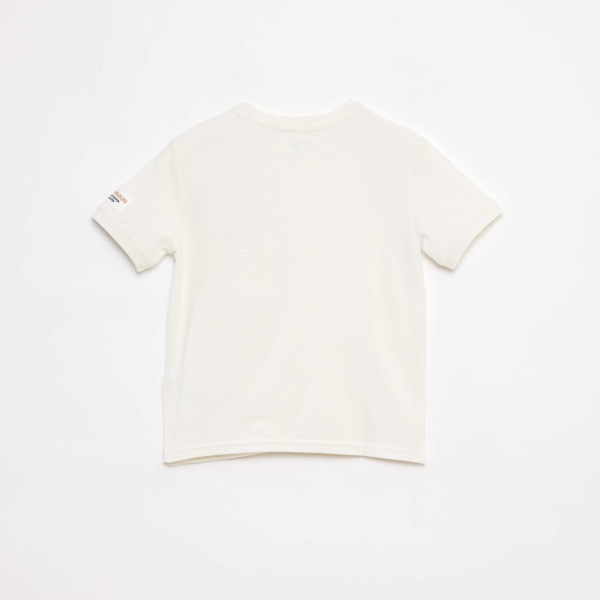 T-shirt en coton piqué BEIGE