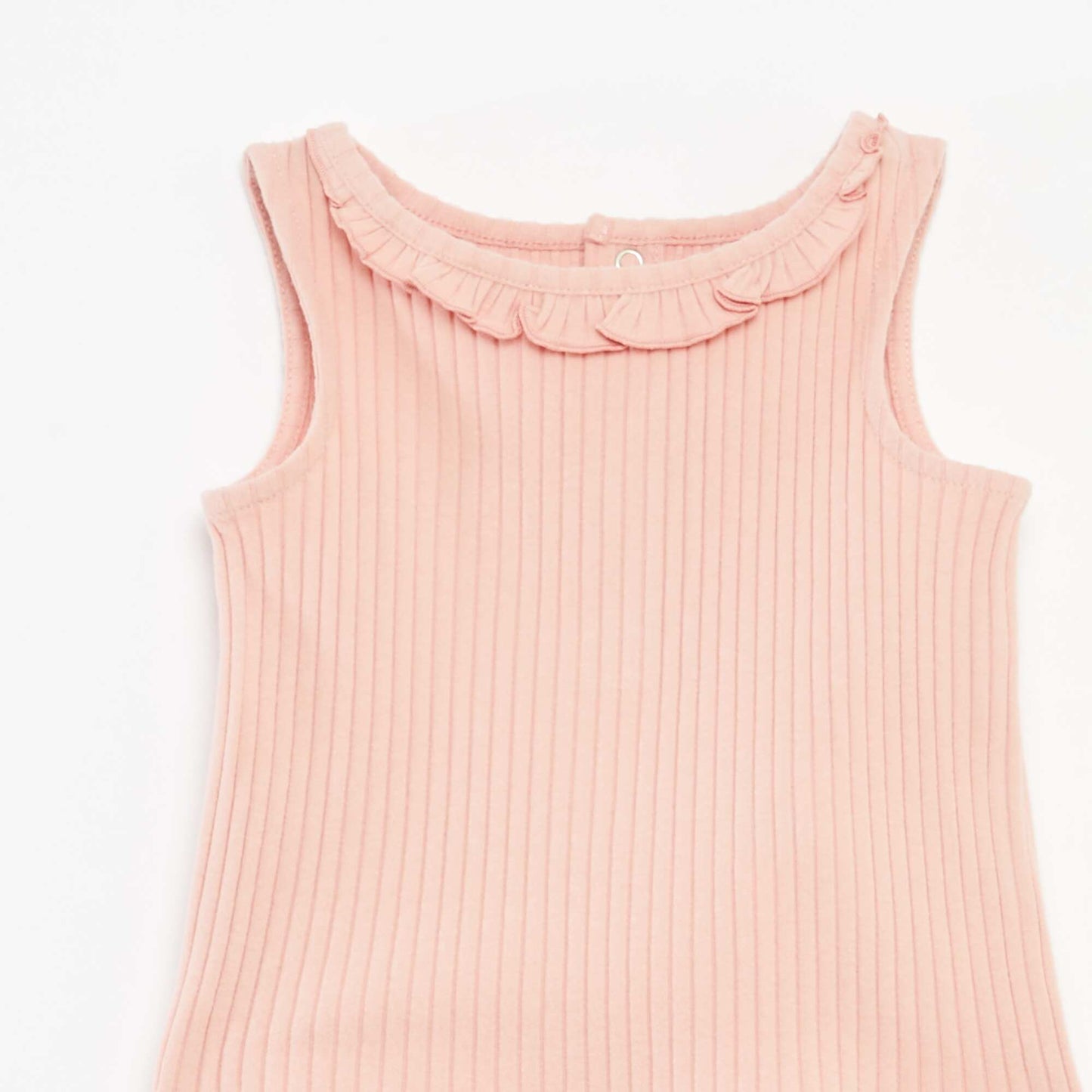 Ensemble débardeur + short en maille côtelée - 2 pièces ROSE