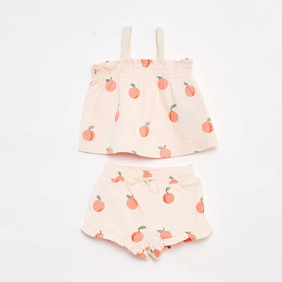 Ensemble top à bretelles + short rayés - 2 pièces ROSE
