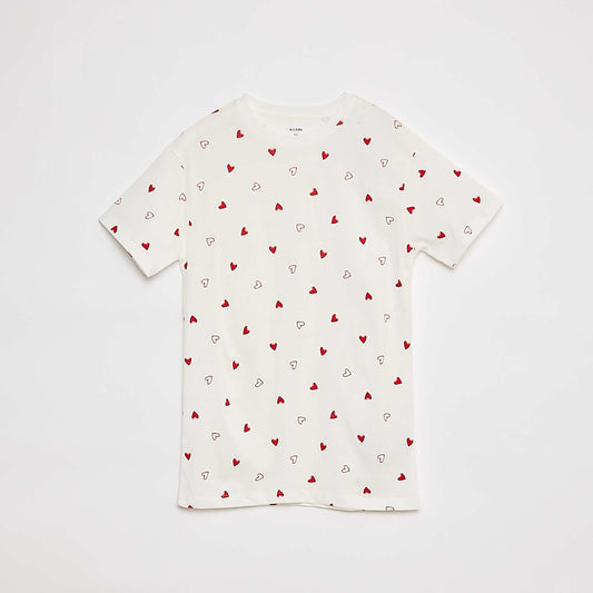 Chemise de nuit imprimée BLANC