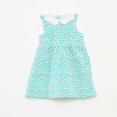 Robe sans manches en maille froissée avec motif BLANC