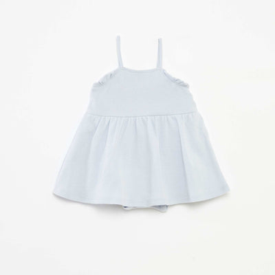 Robe à bretelles avec body intégré BLEU GRIS