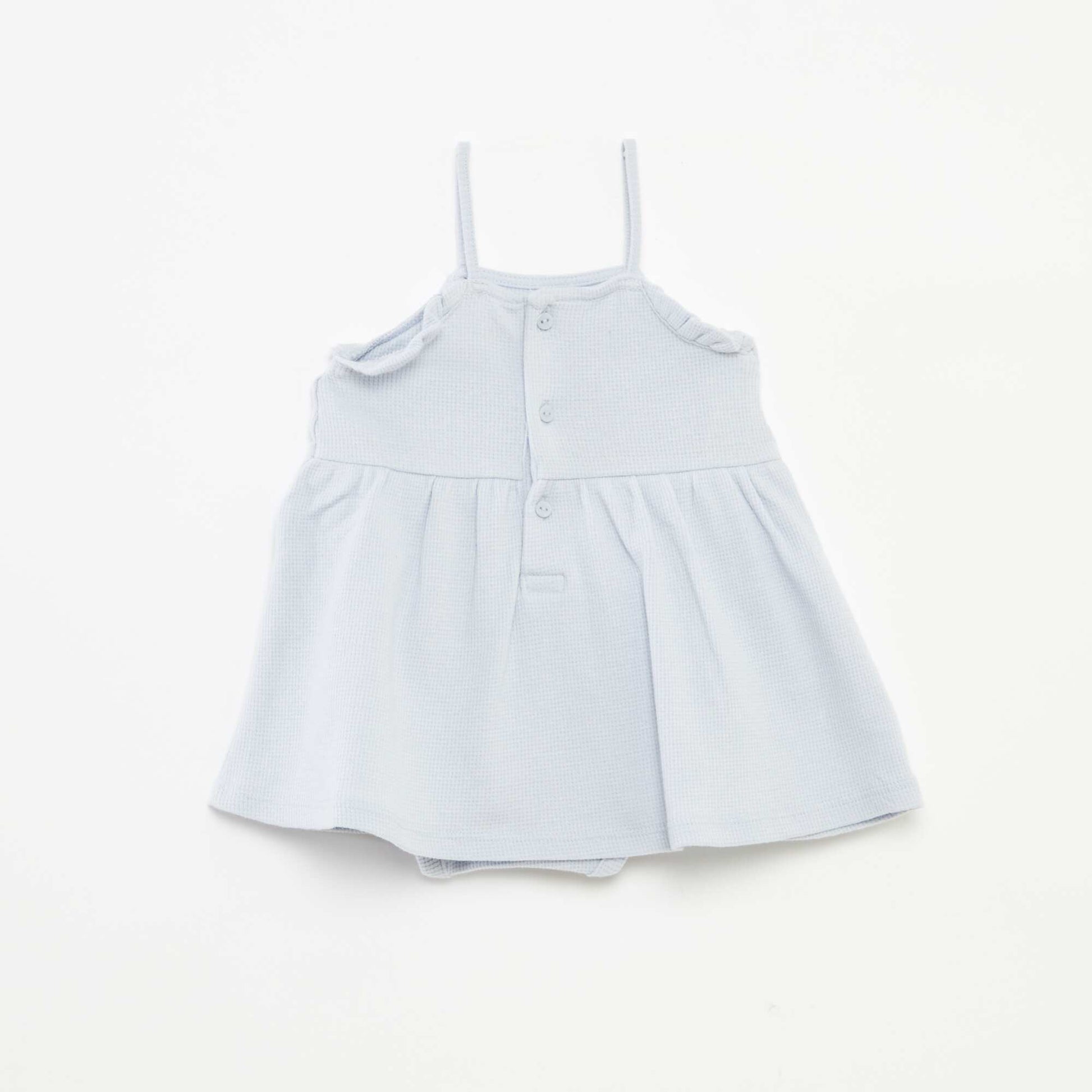Robe à bretelles avec body intégré BLEU GRIS
