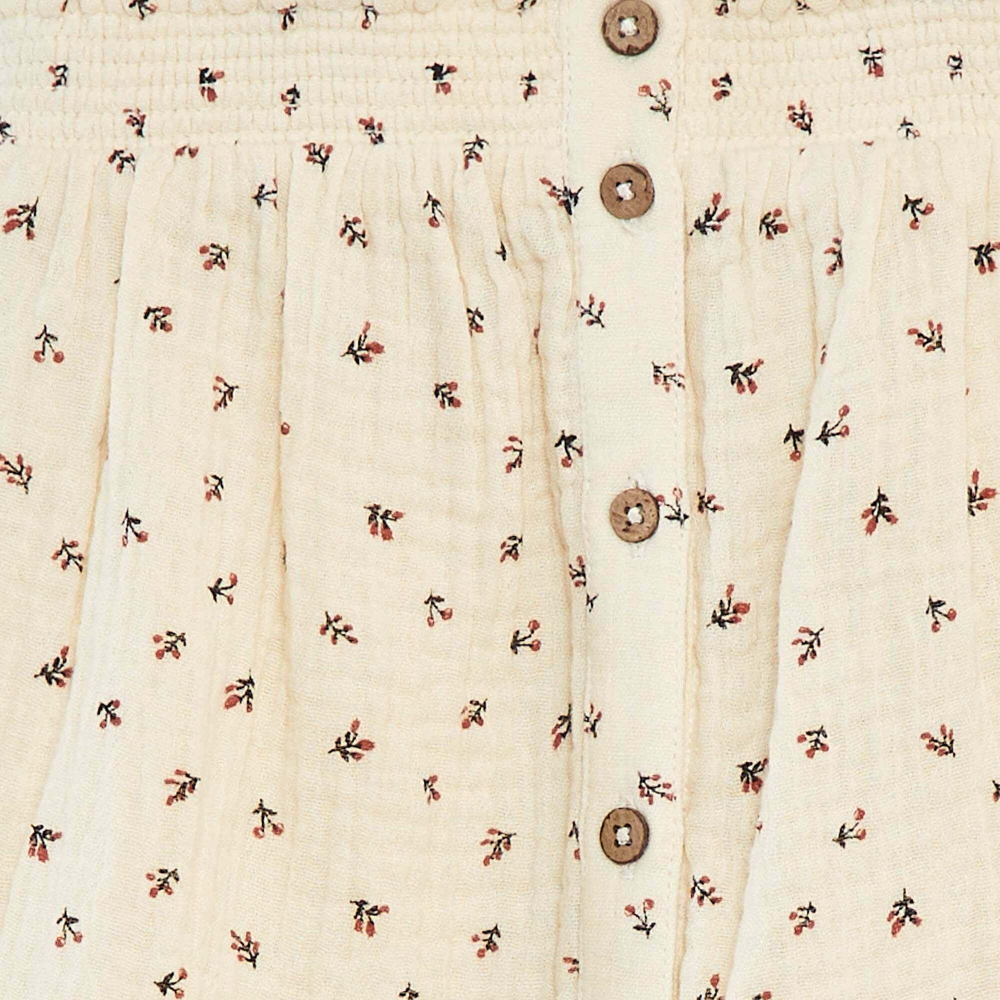 Robe à bretelles en gaze de coton BEIGE