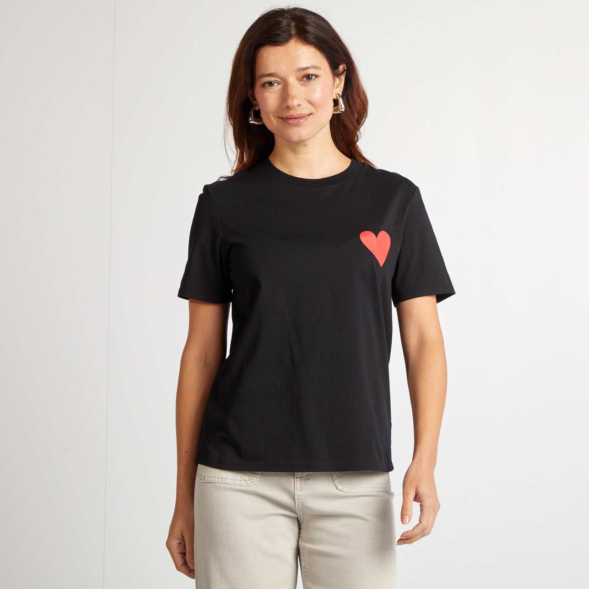T-shirt avec message EVJF NOIR