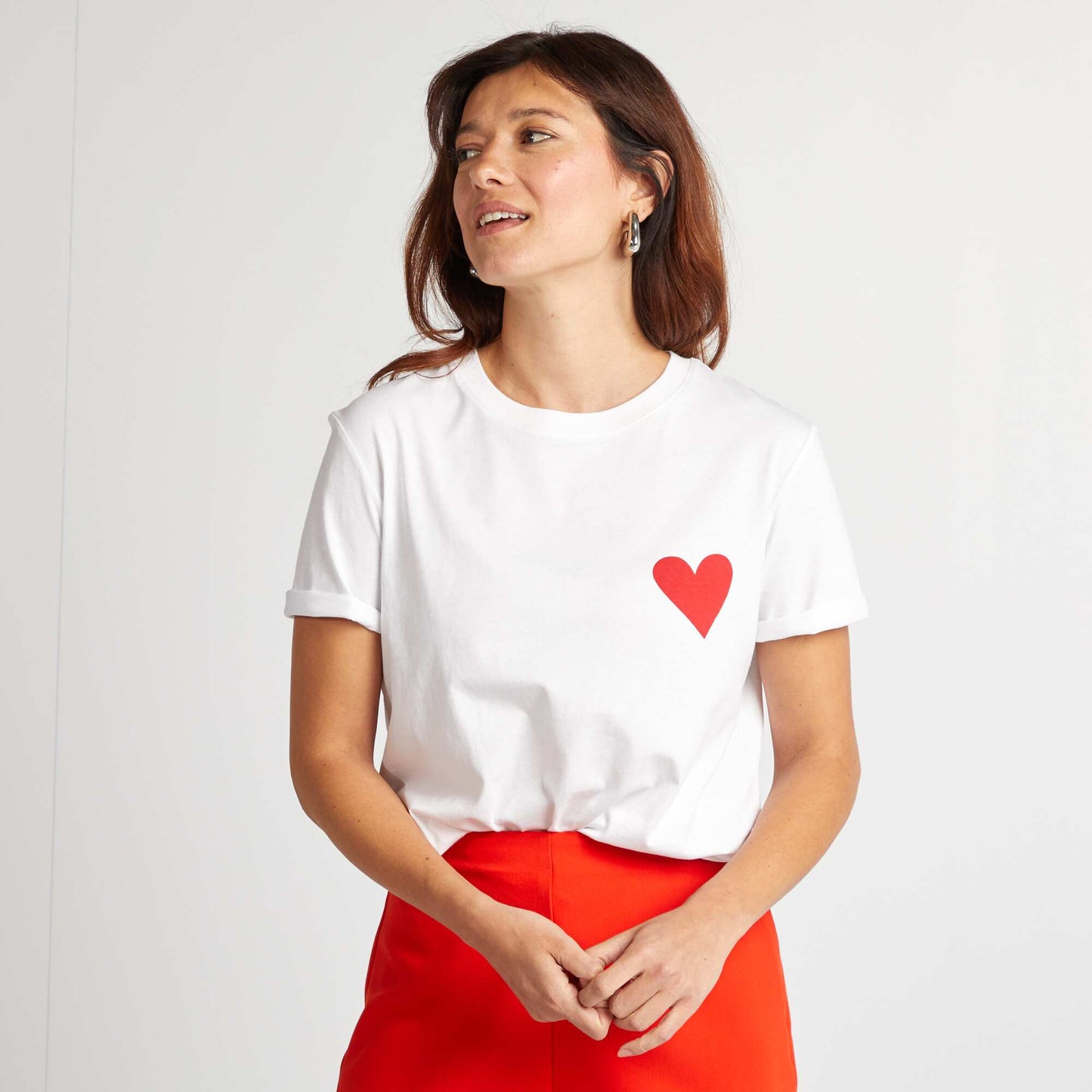 T-shirt avec message EVJF BLANC