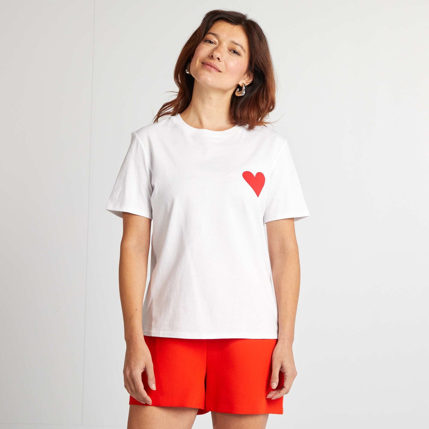 T-shirt avec message EVJF BLANC