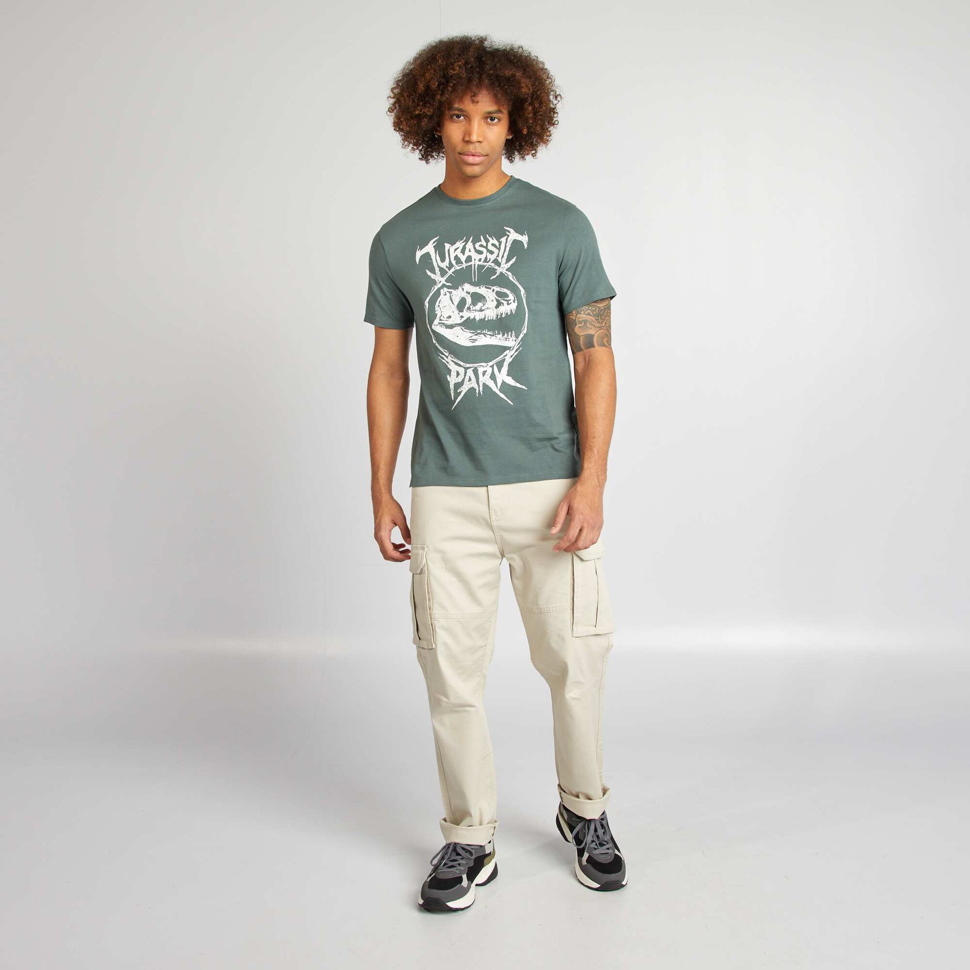 T-shirt 'Jurassic Park' manches courtes VERT