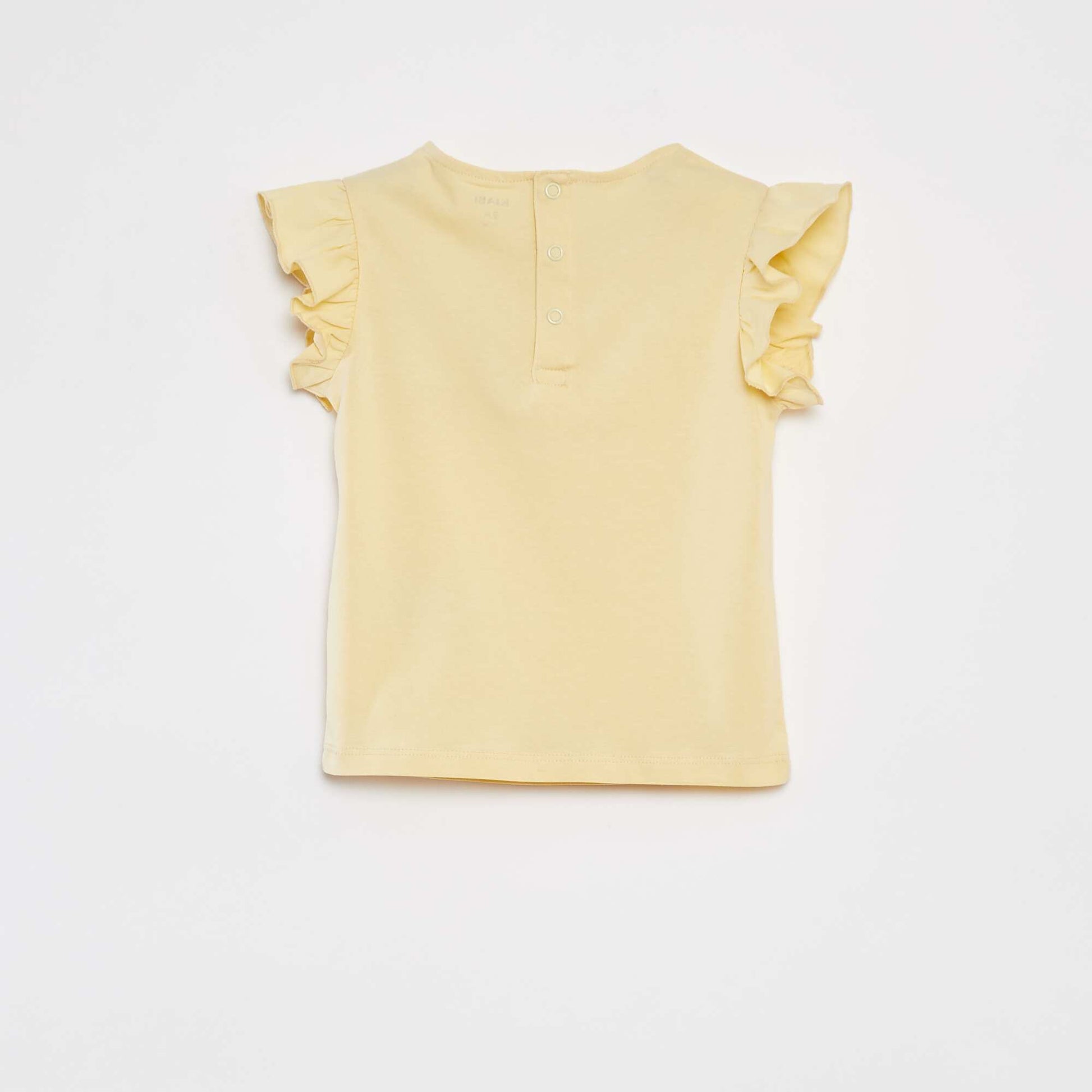 Pyjama court t-shirt + short à volants - 2 pièces JAUNE